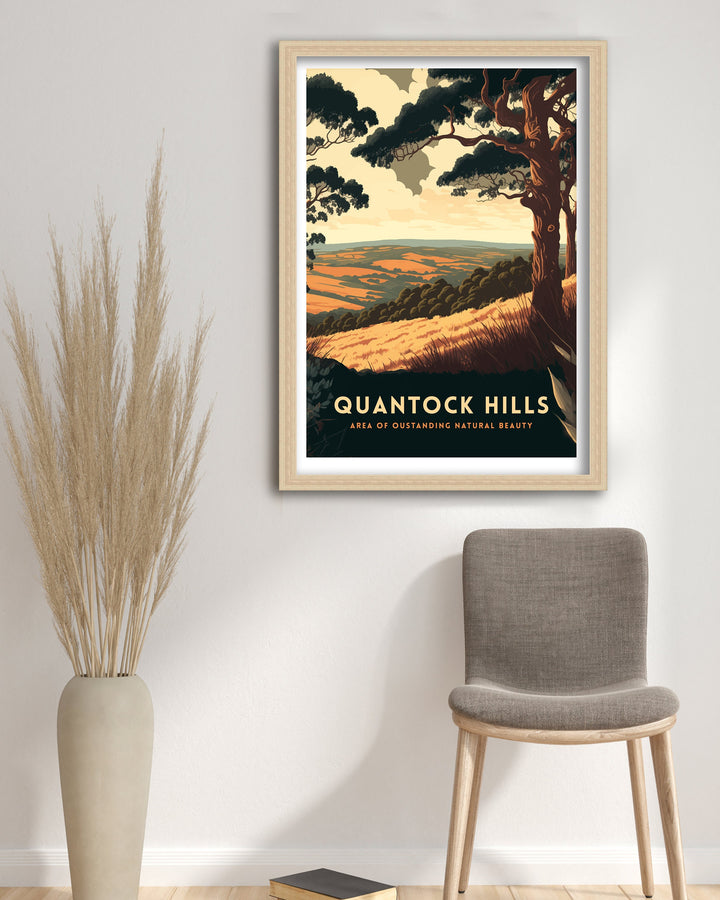 Quantock Hills Travel Poster