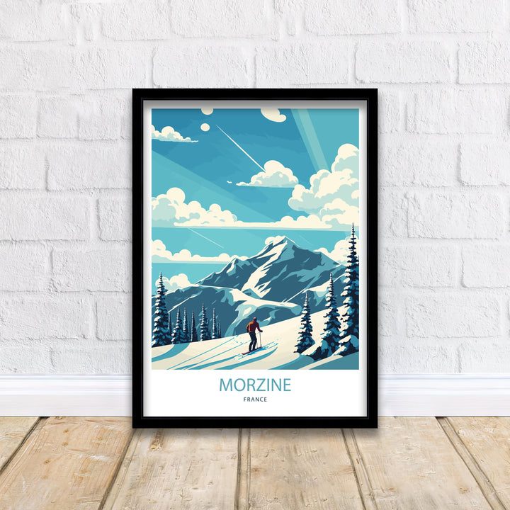 Morzine France Travel Poster, France, Morzine Ski poster, Ski Resort poster, Morzine France, Wall Art, Art Poster