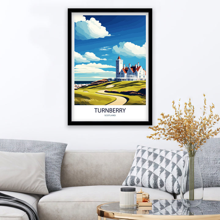 Turnberry Golf Course, Wall Art, Art Poster, Golf Art Poster