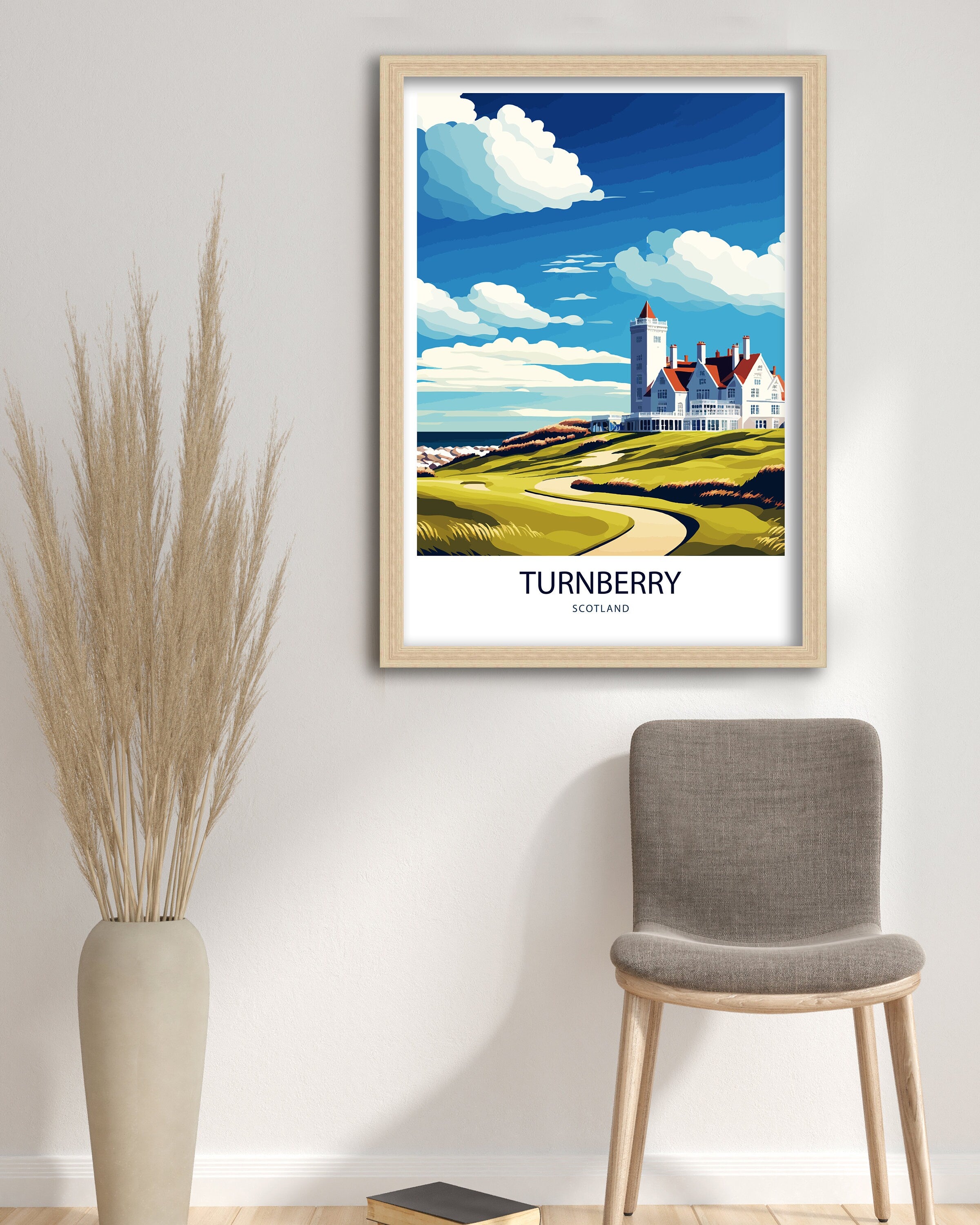 Turnberry Golf Course Art Print, Scotland Travel Poster