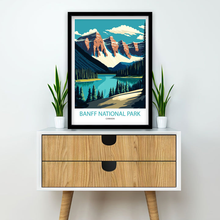 Banff National Park Canada Travel Poster, Art Poster, Wall Art, Art Poster