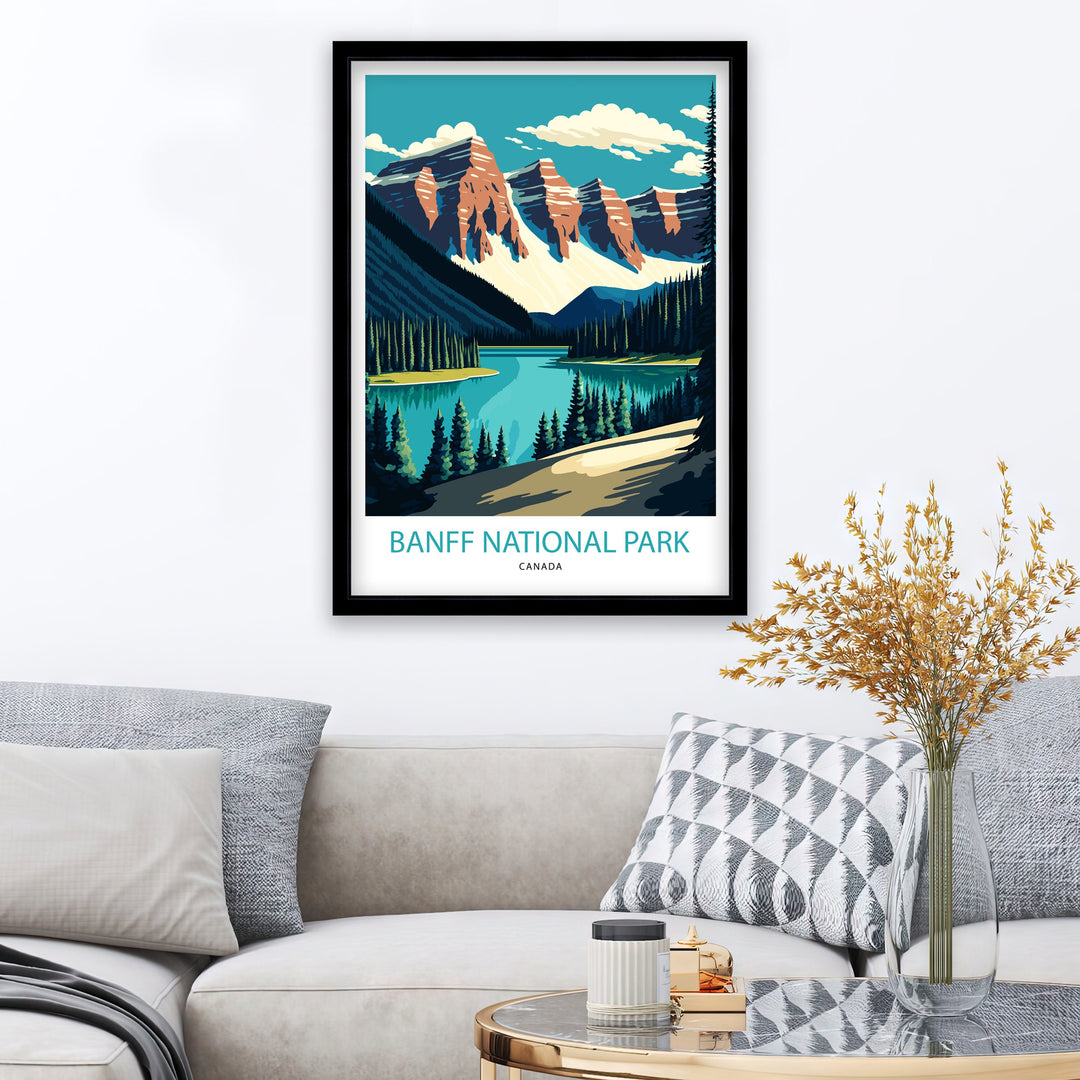 Banff National Park Canada Travel Poster, Art Poster, Wall Art, Art Poster