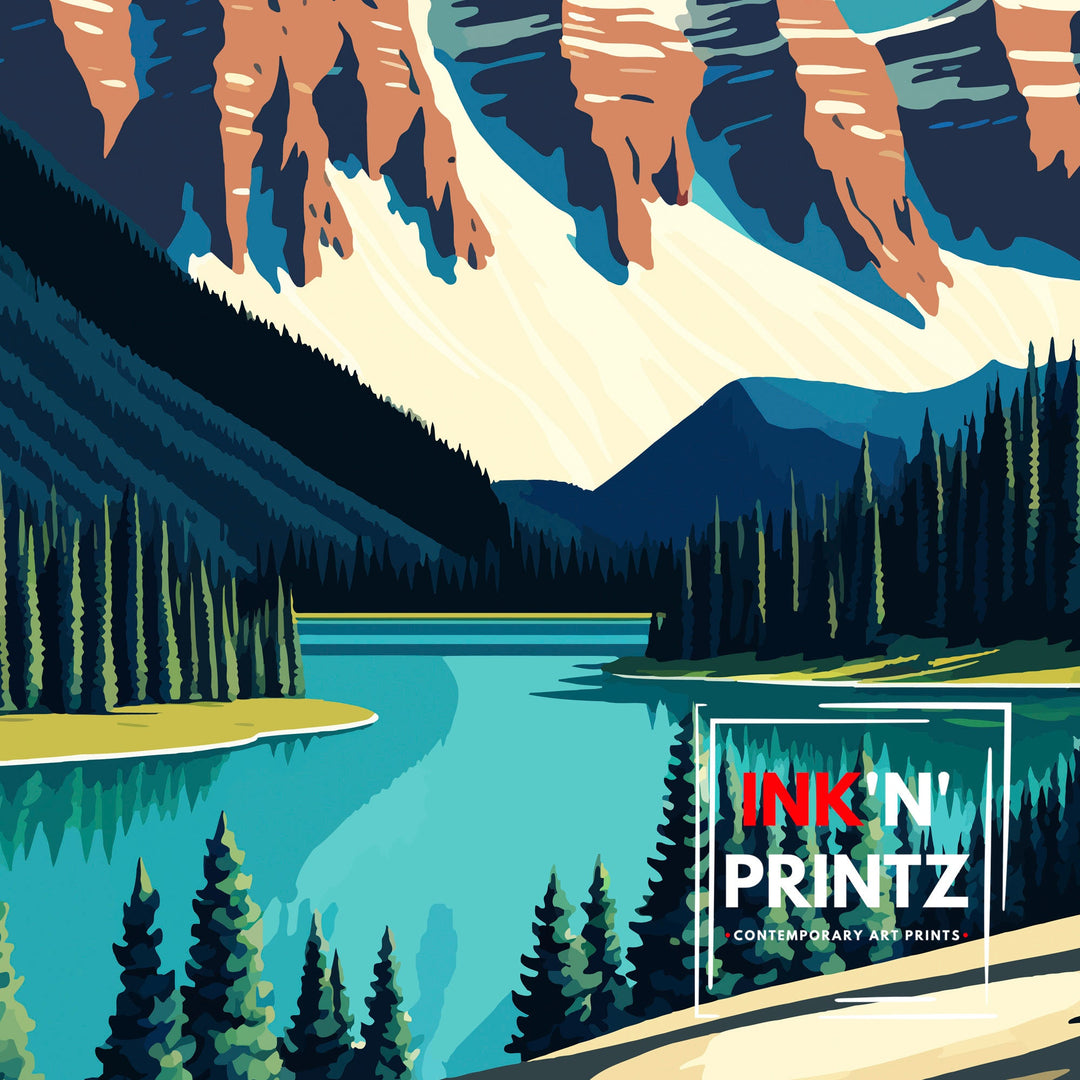 Banff National Park Canada Travel Poster, Art Poster, Wall Art, Art Poster