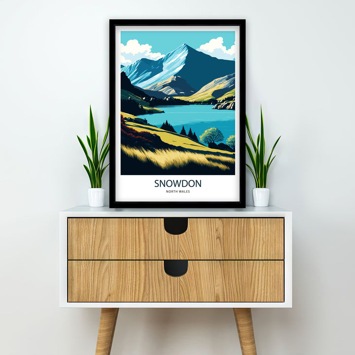 Snowdon North Wales, Travel Poster, Art Poster , Wall Art, Art Poster