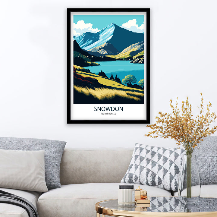 Snowdon North Wales, Travel Poster, Art Poster , Wall Art, Art Poster