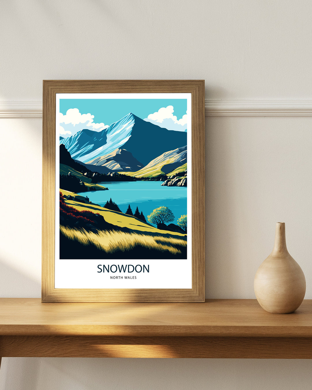 Snowdon North Wales, Travel Poster, Art Poster , Wall Art, Art Poster