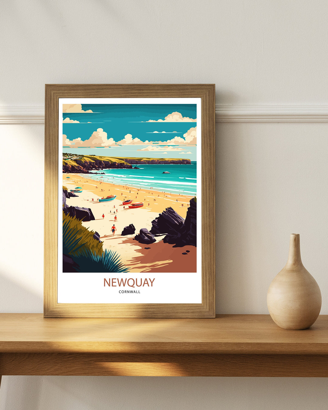 Newquay, Cornwall Travel Poster, Art Poster , Wall Art, Art Poster