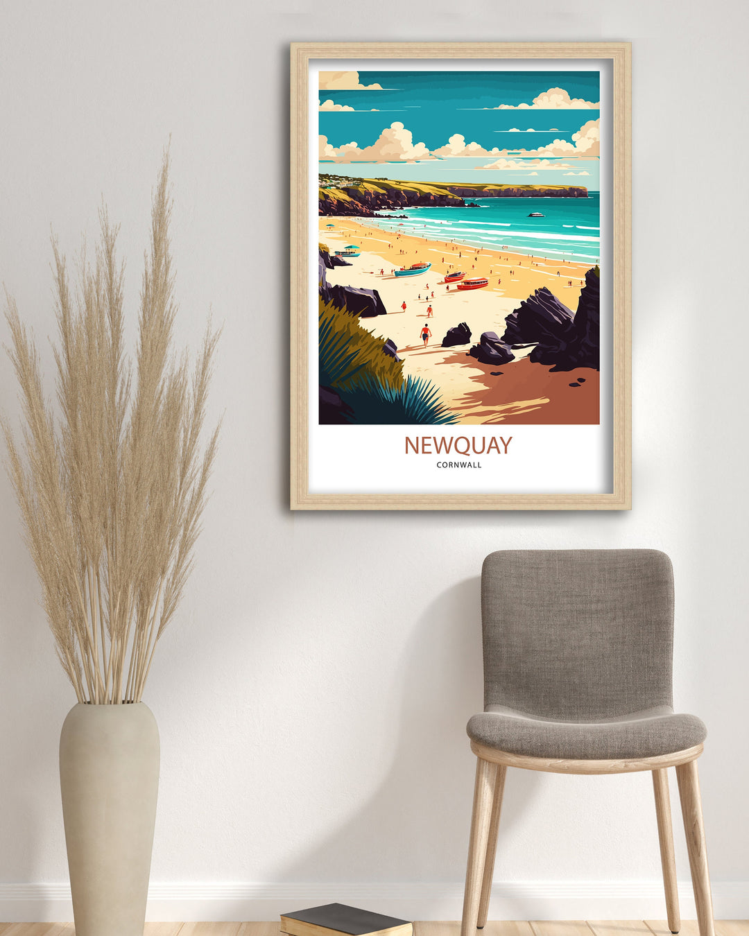 Newquay, Cornwall Travel Poster, Art Poster , Wall Art, Art Poster