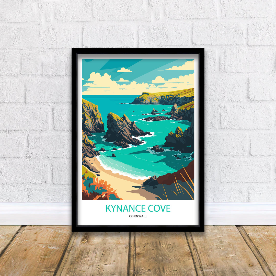 Kynance Cove, Cornwall Travel Poster, Art Poster , Wall Art, Art Poster, Travel Poster, Cornwall Art Poster