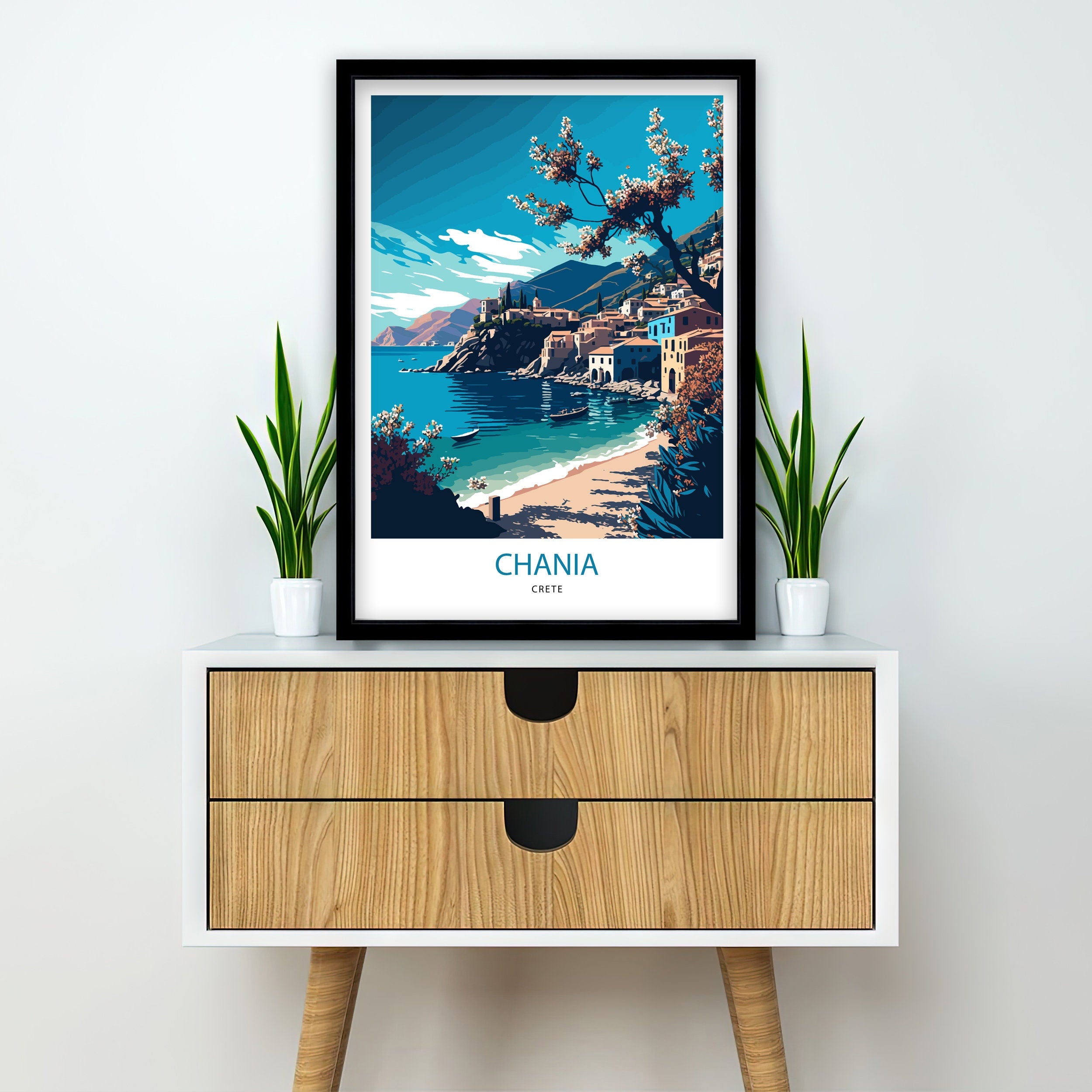 Crete Travel Art Print | Coastal Greece Poster