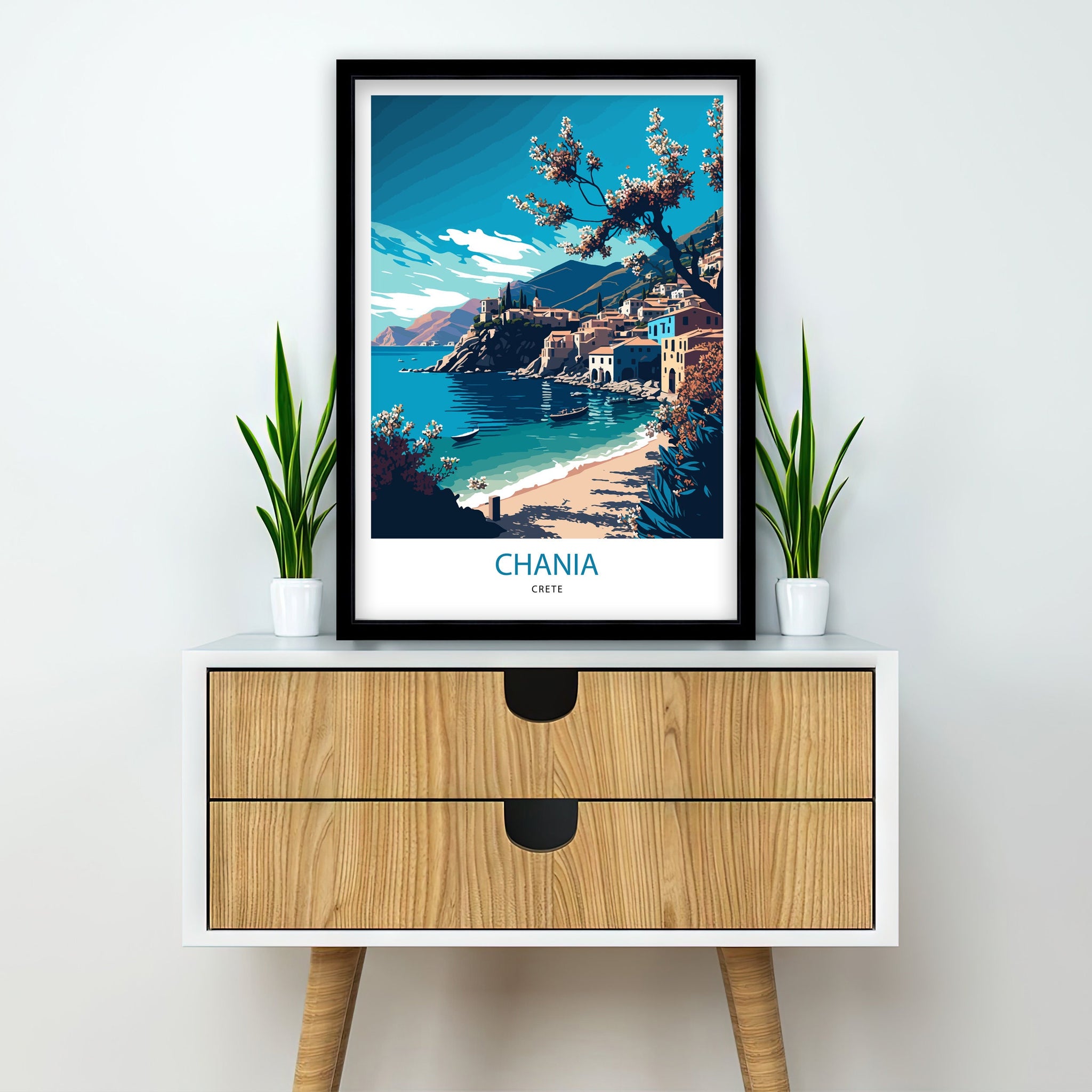 Crete Travel Art Print | Coastal Greece Poster