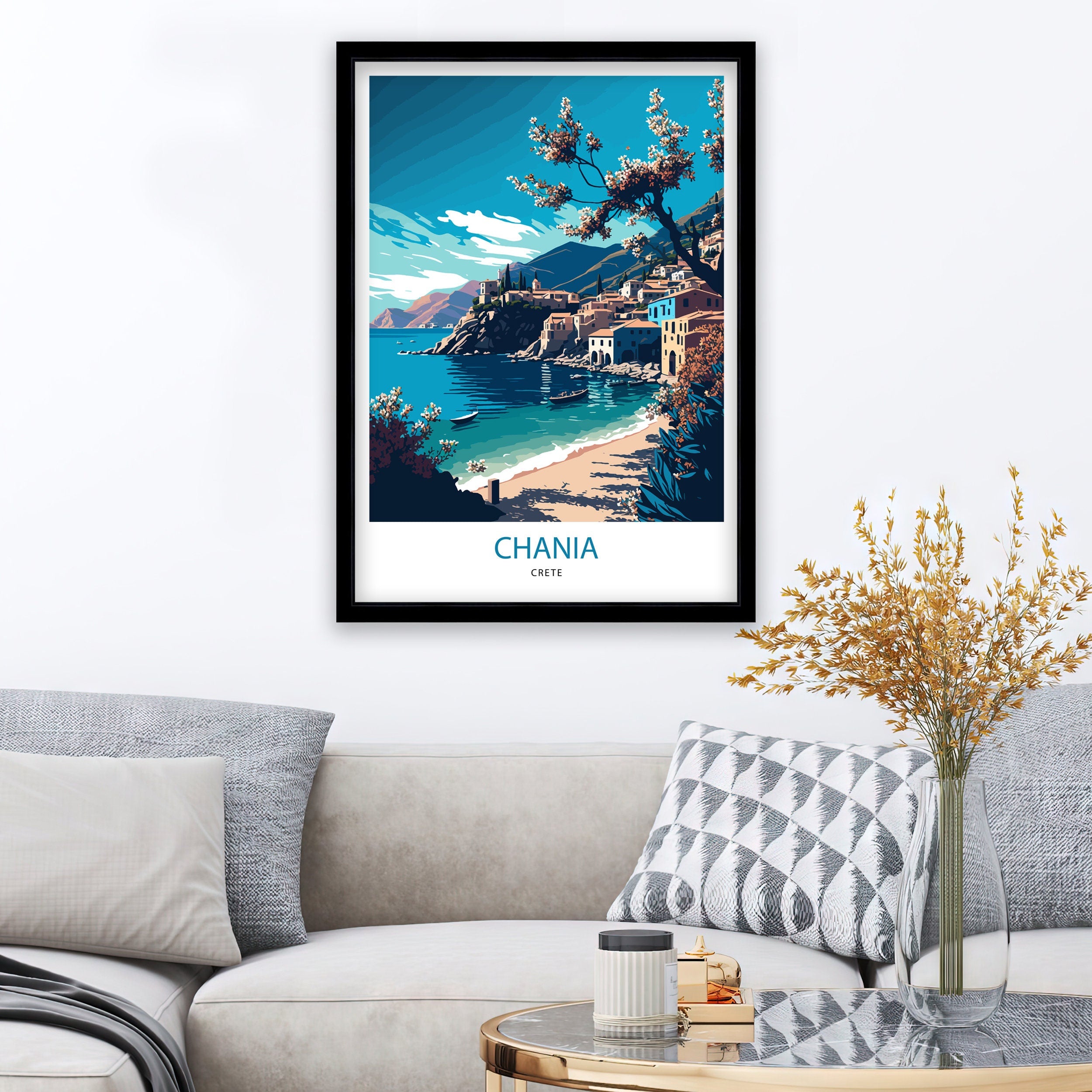 Crete Travel Art Print | Coastal Greece Poster