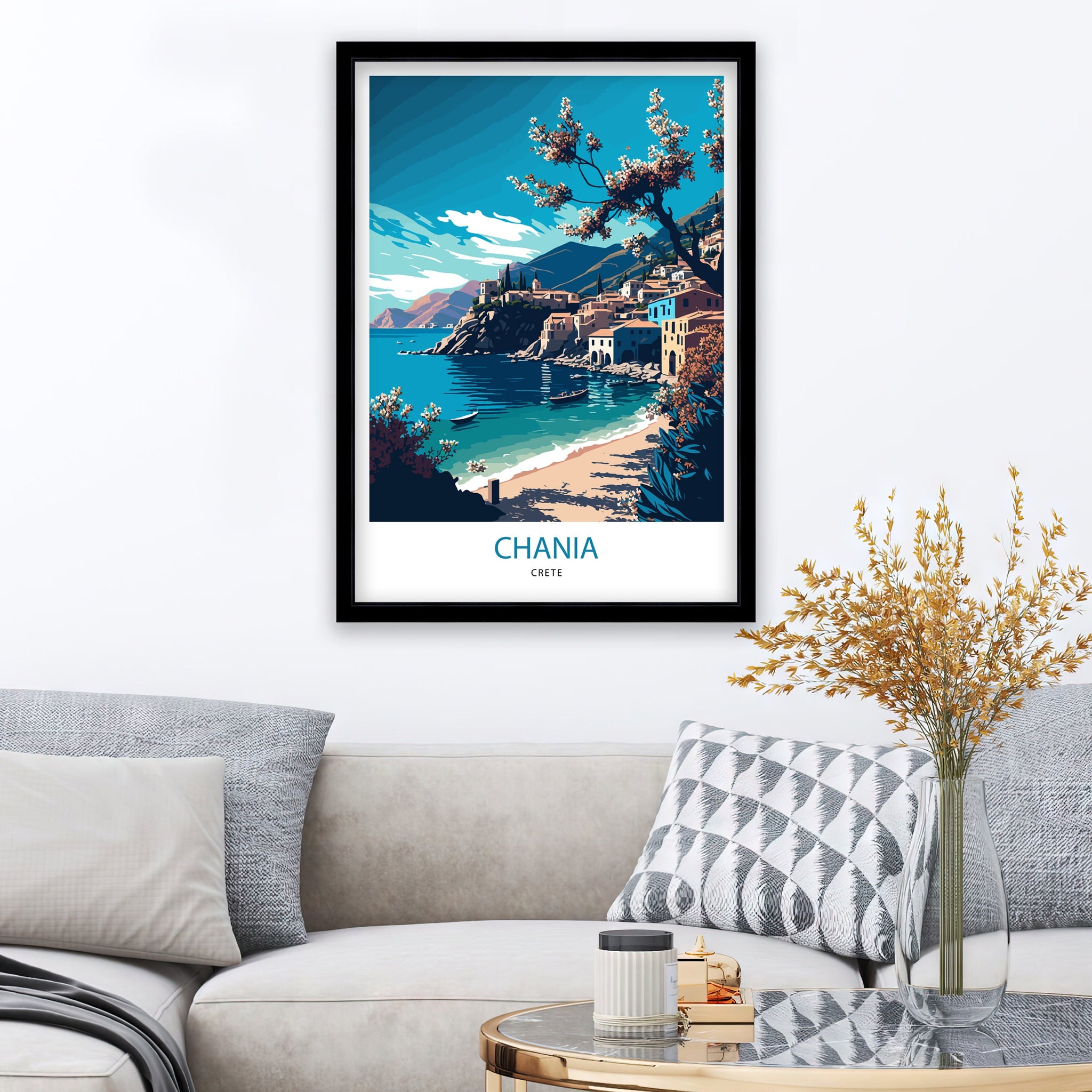 Crete Travel Art Print | Coastal Greece Poster