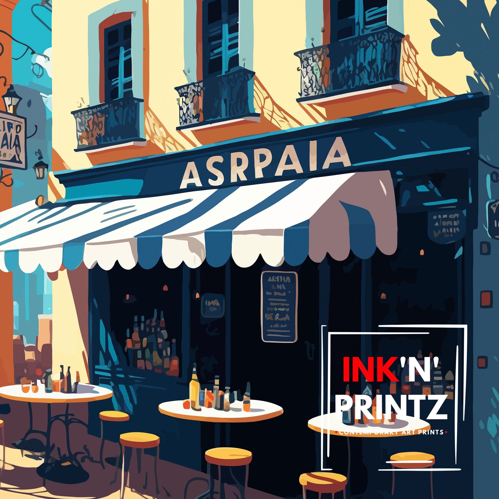 Seville Spain Travel Poster | City Architecture Art Print