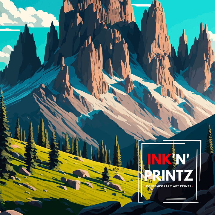 Dolomites Travel Poster