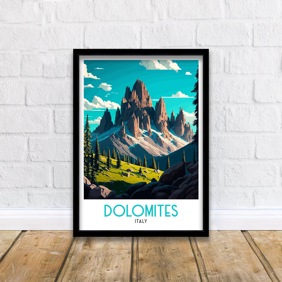 Dolomites Travel Poster