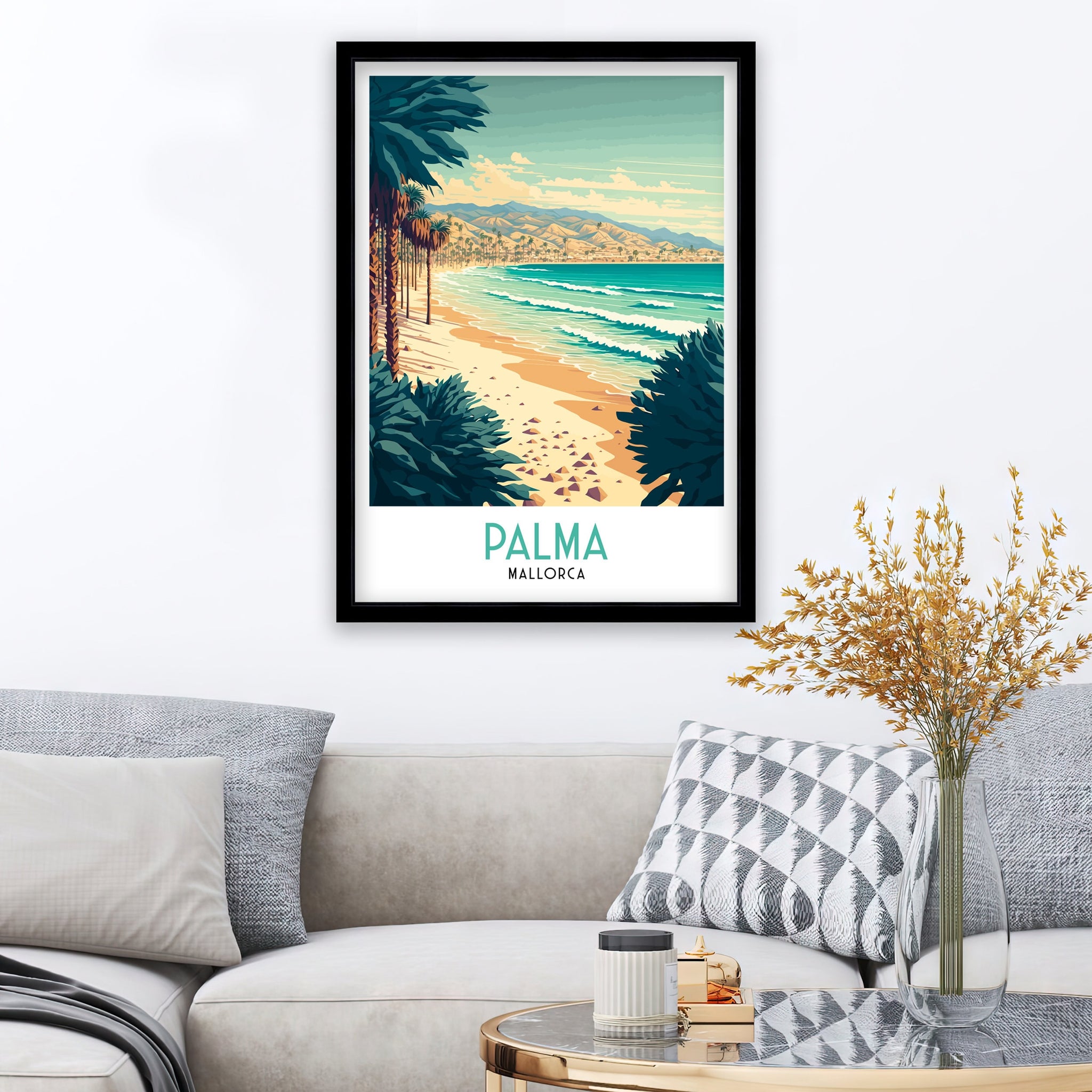 Palma de Mallorca Art Print | Balearic Islands Travel Poster