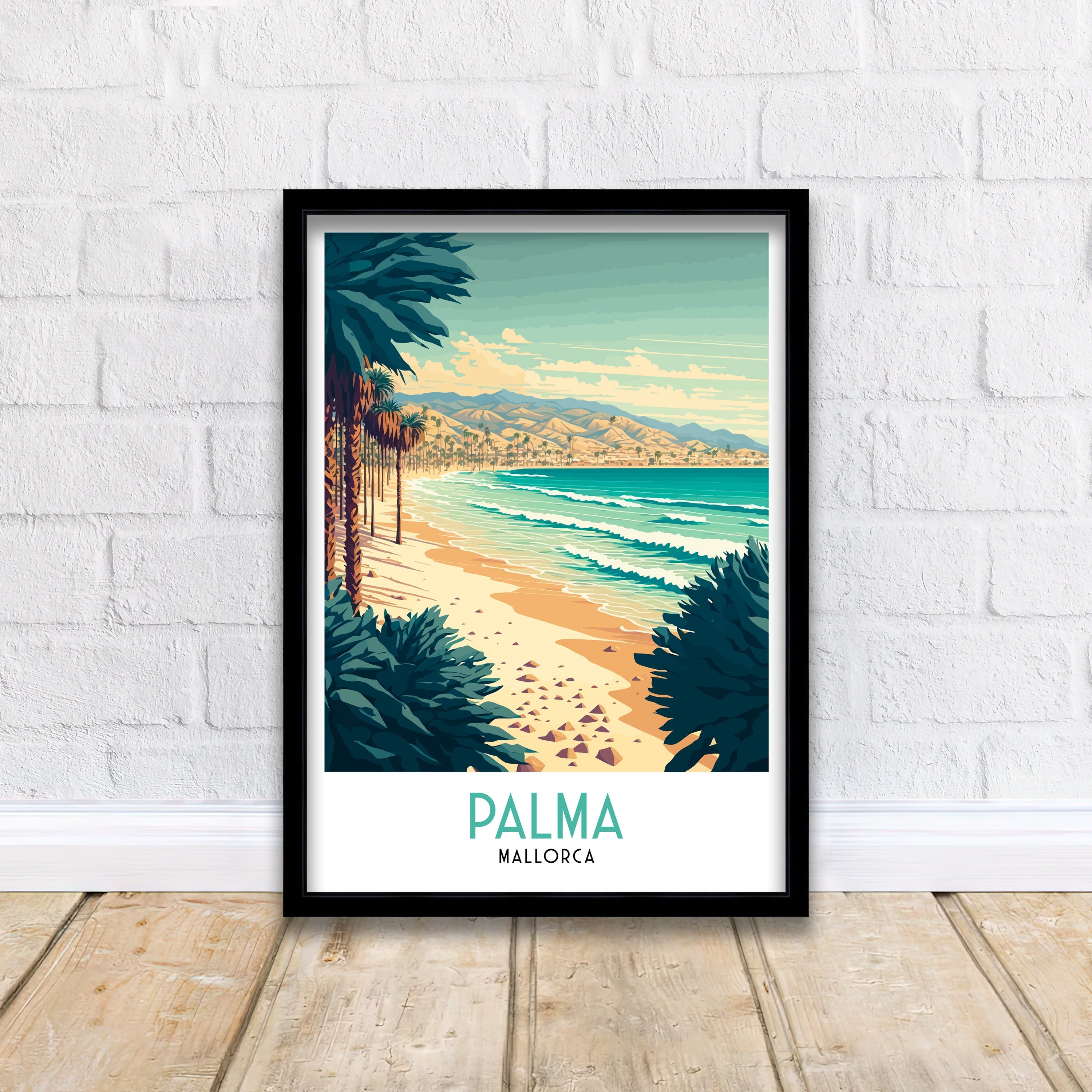 Palma de Mallorca Art Print | Balearic Islands Travel Poster