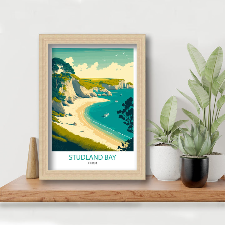 Studland Bay Travel Poster