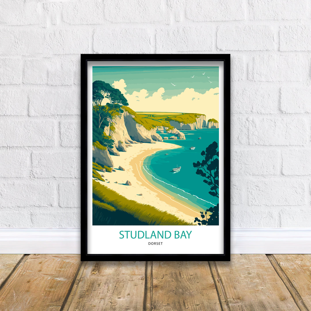 Studland Bay Travel Poster