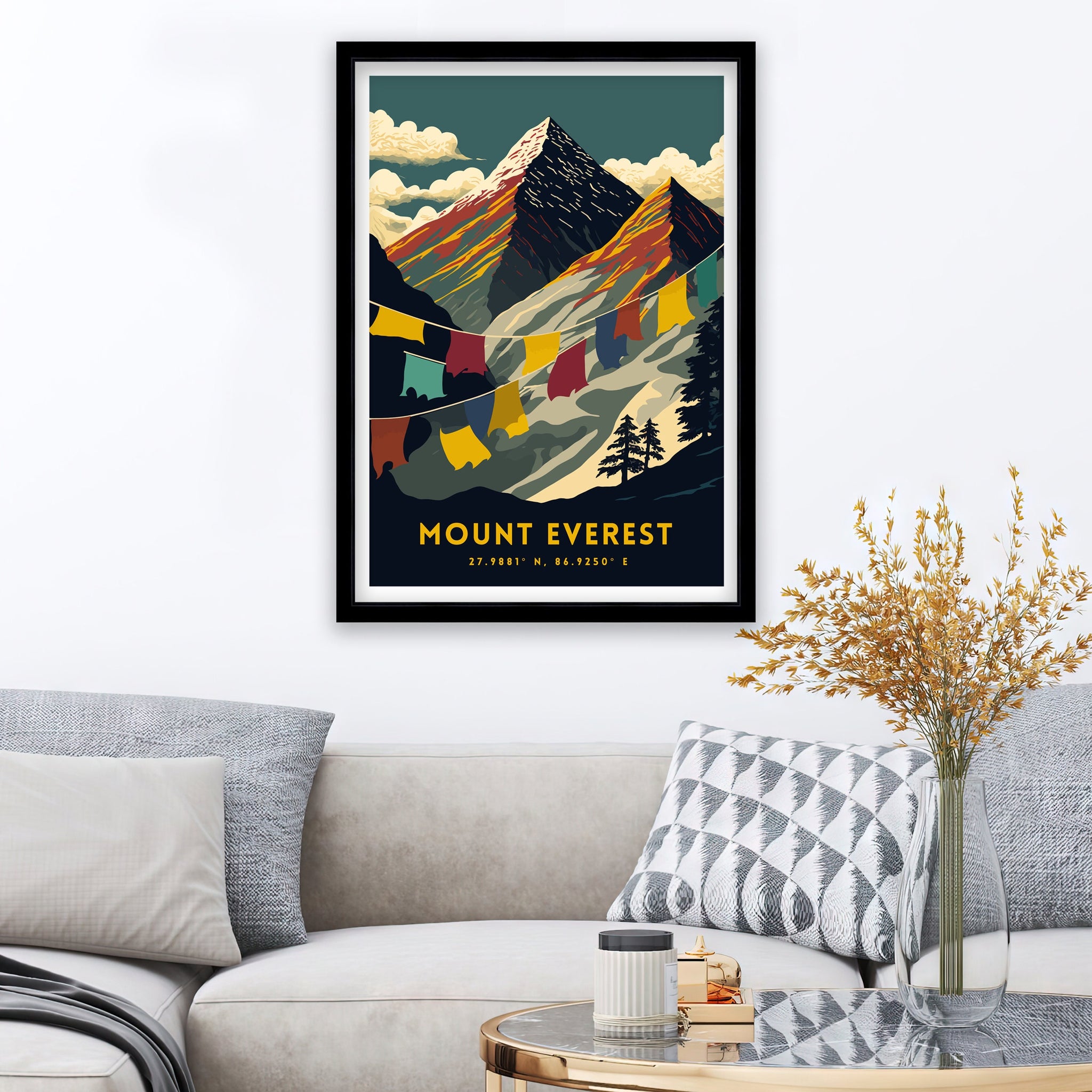 Mount Everest Poster | Adventure Travel Art Print