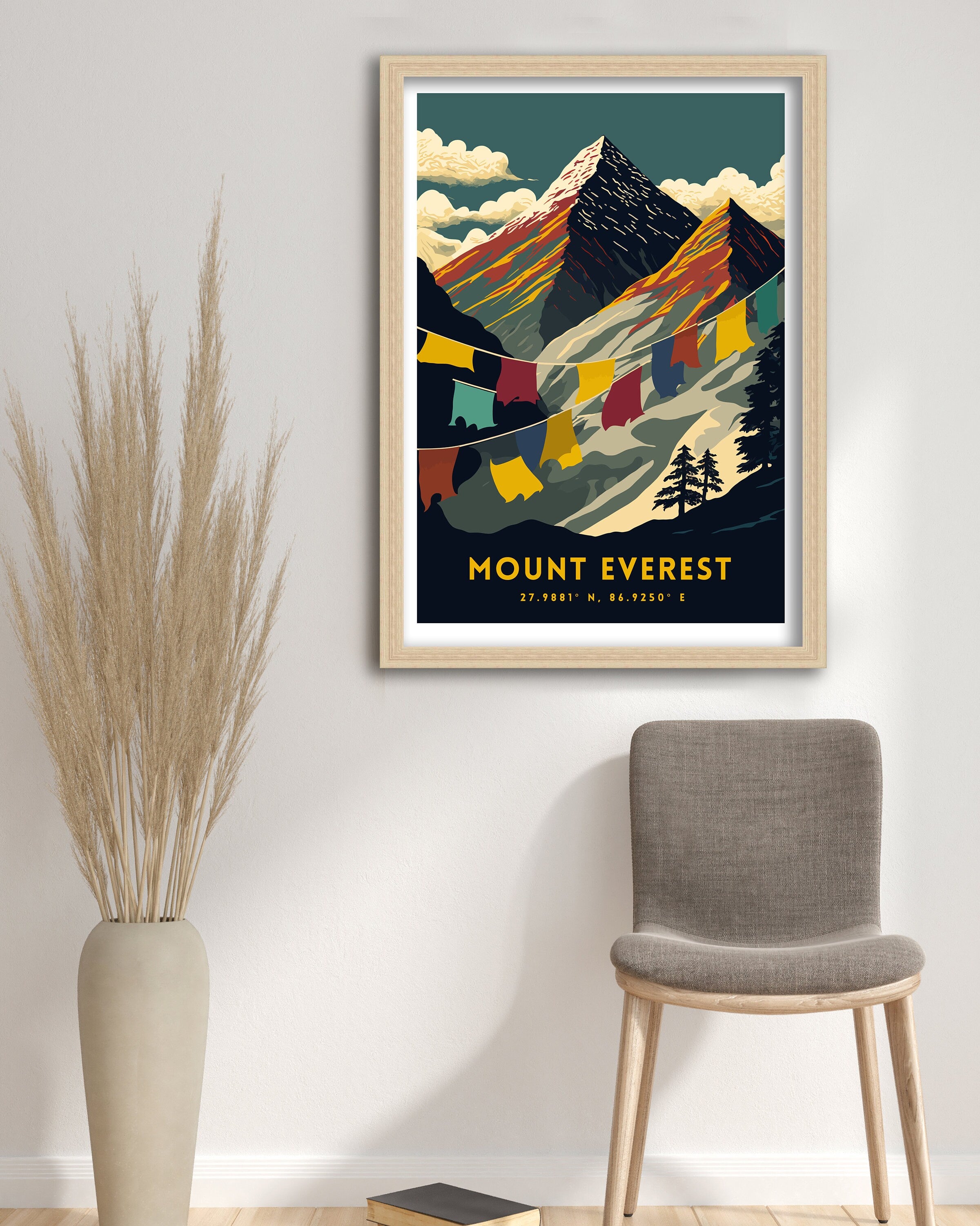 Mount Everest Poster | Adventure Travel Art Print