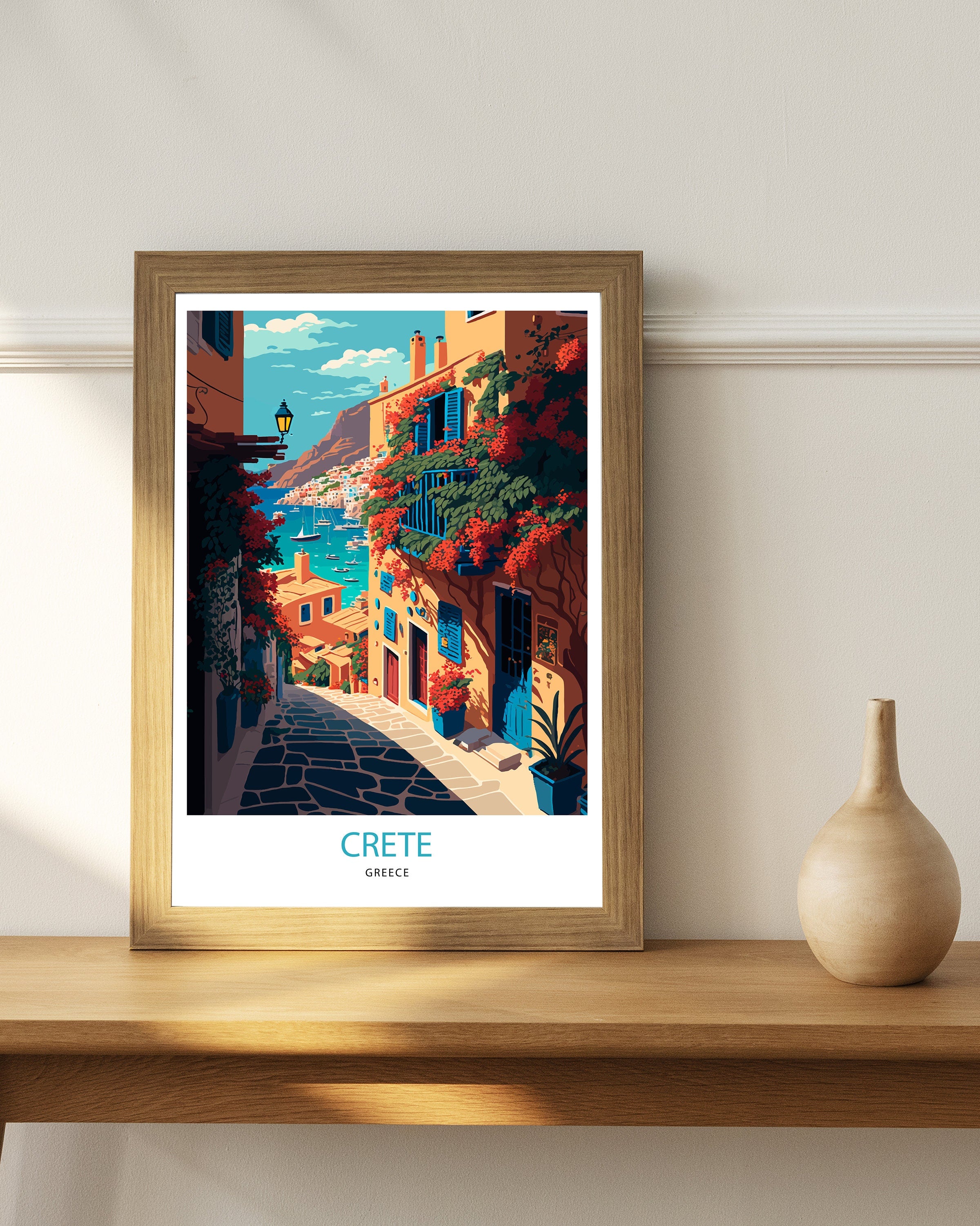Crete Greece Travel Print | Mediterranean Wall Art