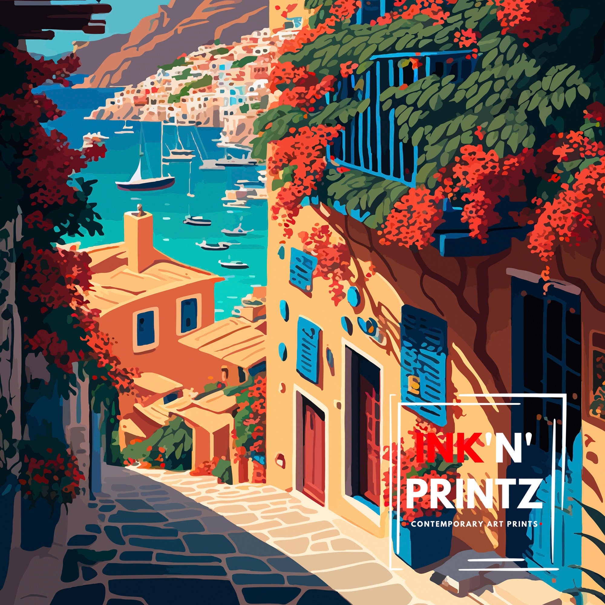 Crete Greece Travel Print | Mediterranean Wall Art