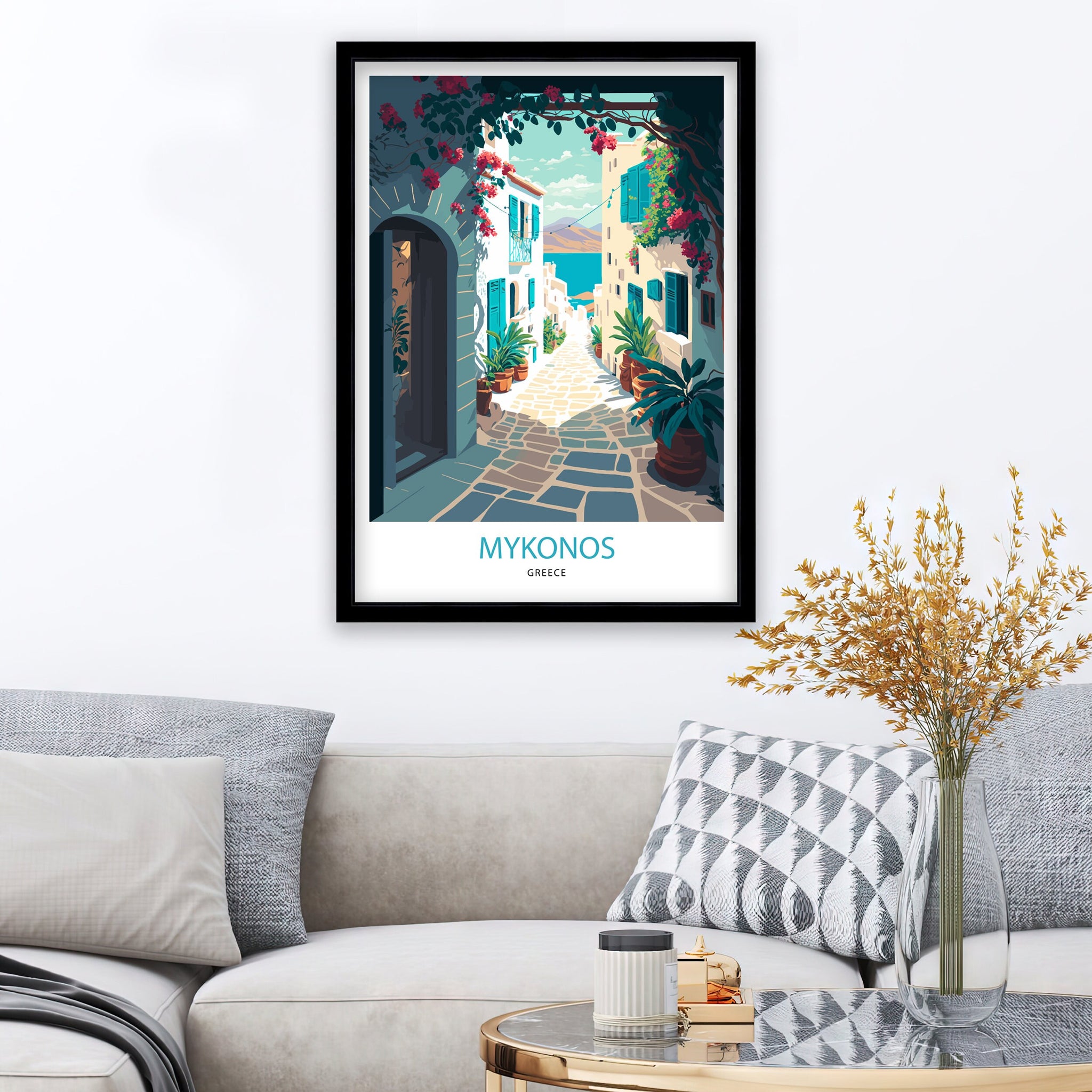 Mykonos Greece Art Print | Glossy Travel Poster