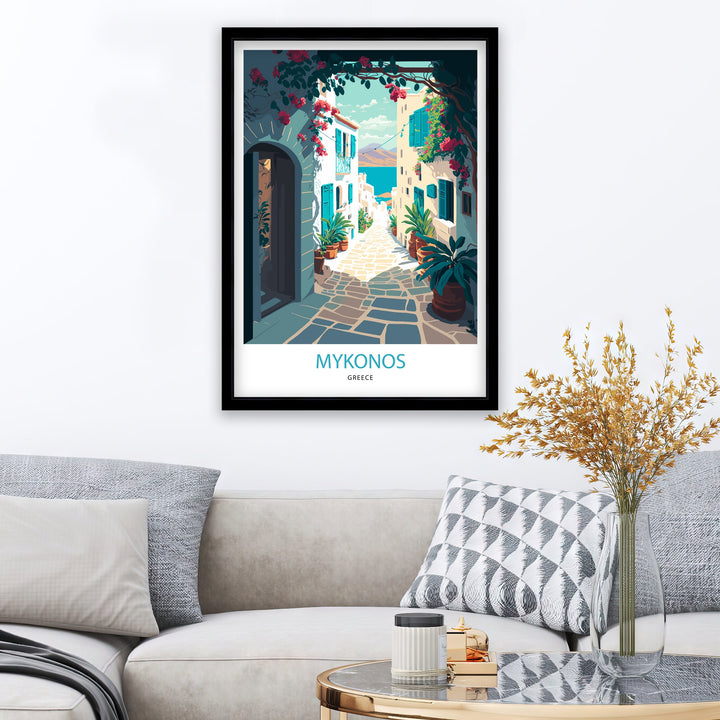 Mykonos Travel Poster