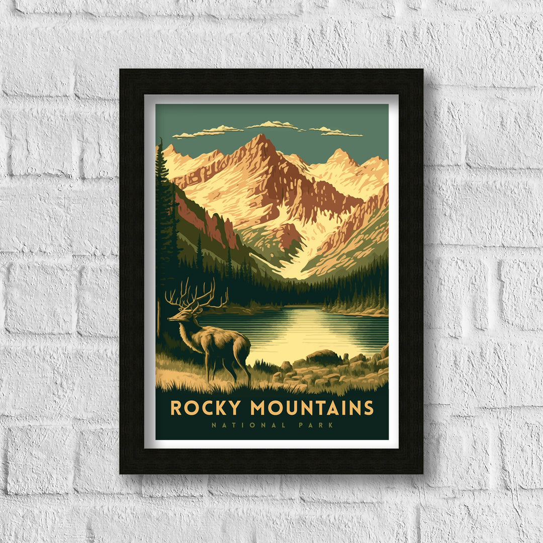 Rocky Mountains Travel Poster