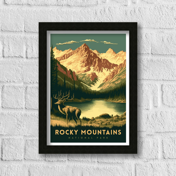 Rocky Mountains Travel Poster