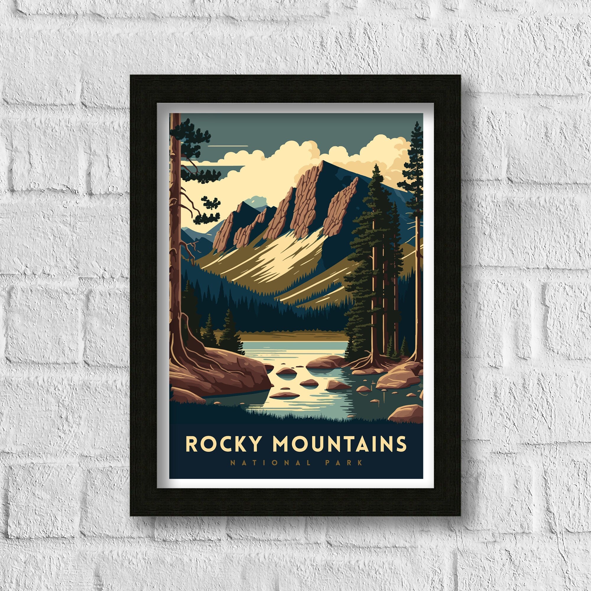 Rocky Mountain National Park Travel Poster | Colorado Wall Art