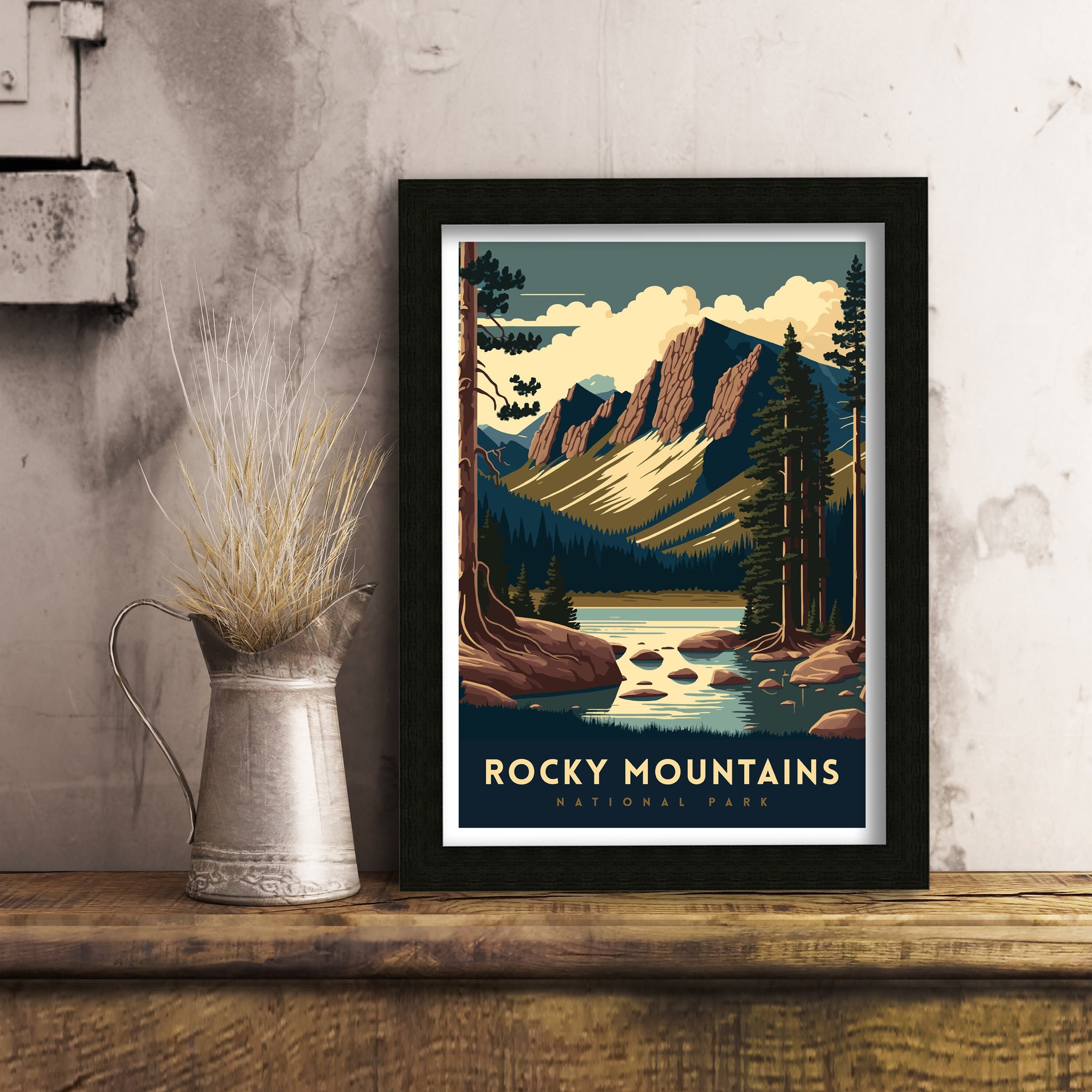 Rocky Mountain National Park Travel Poster | Colorado Wall Art