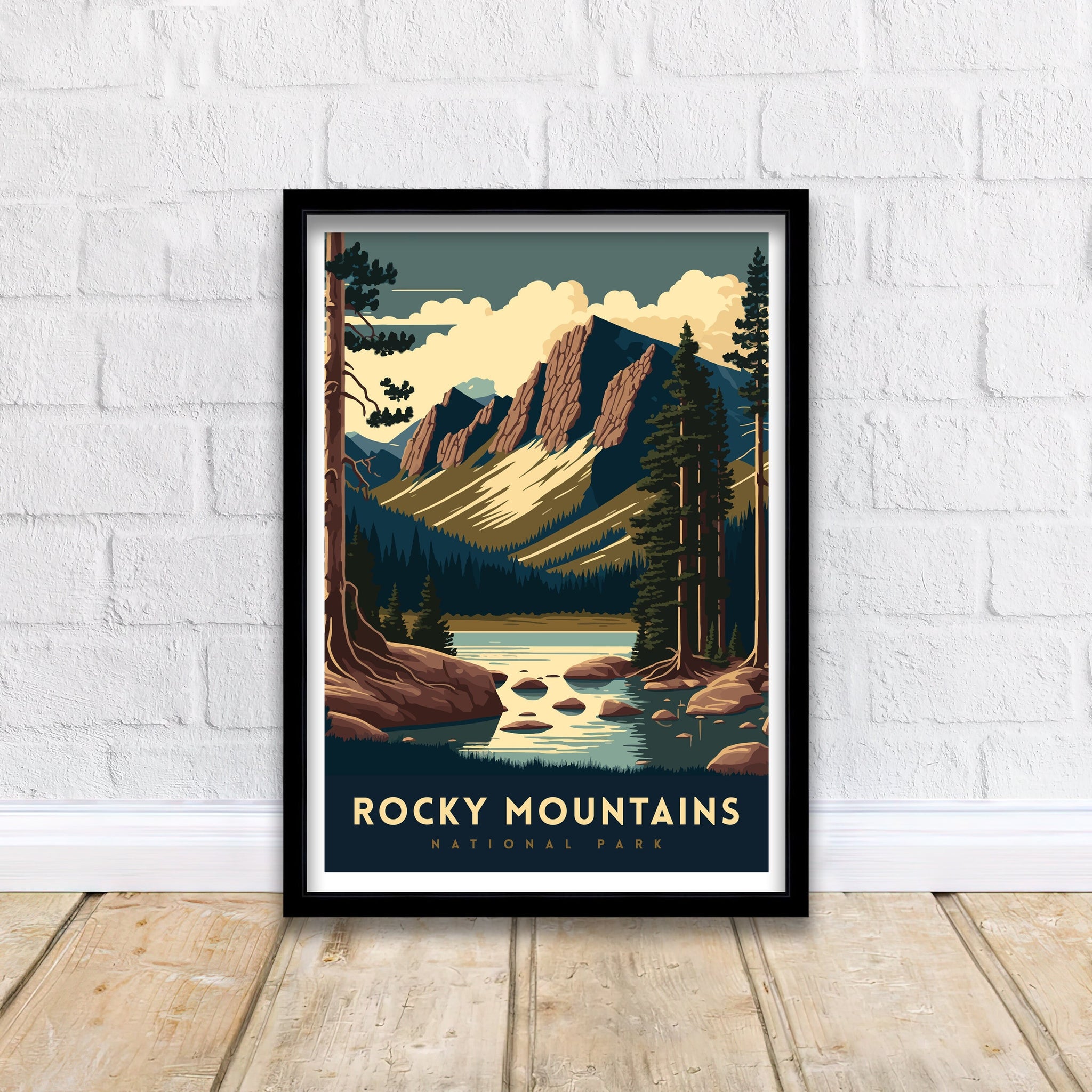 Rocky Mountain National Park Travel Poster | Colorado Wall Art