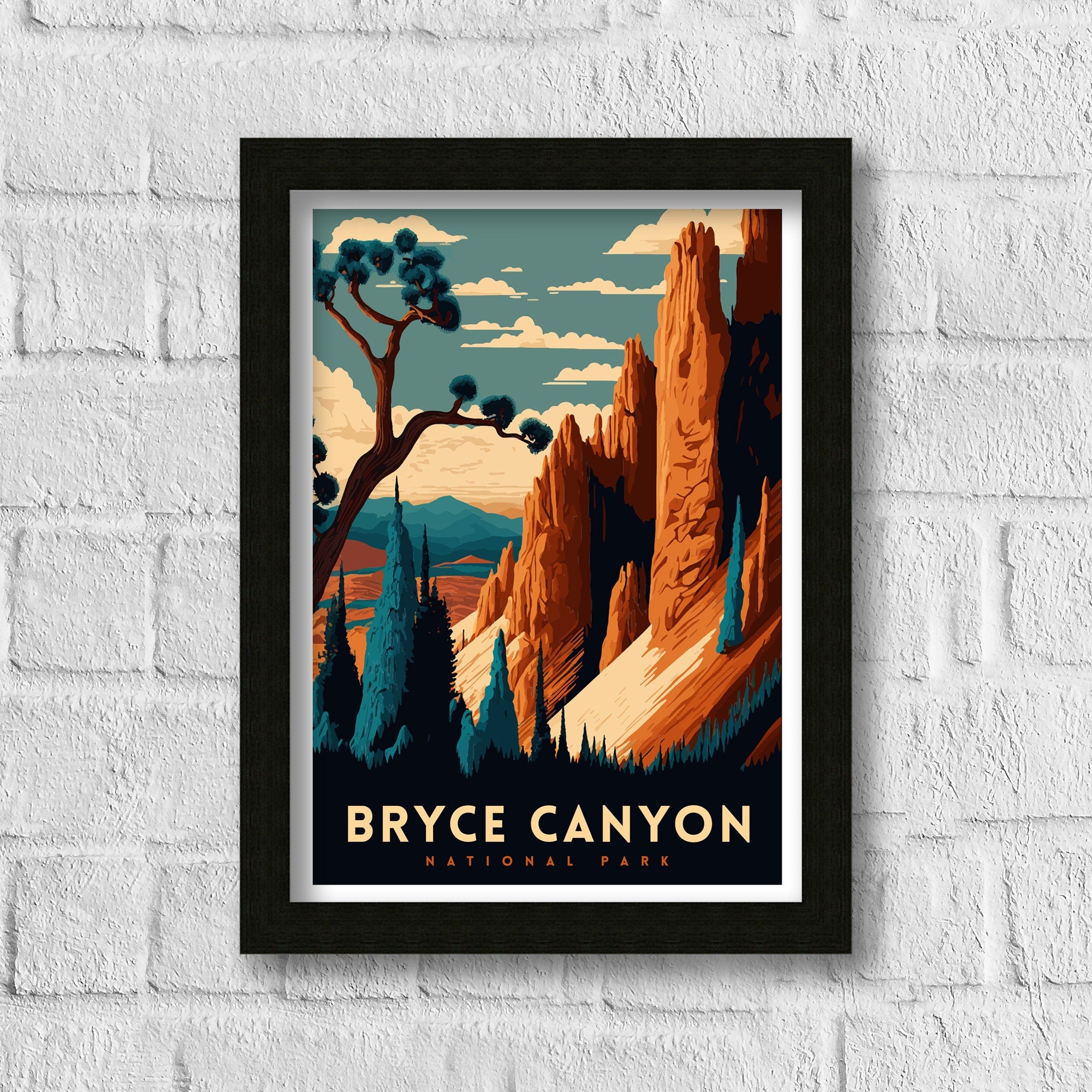 Bryce Canyon National Park Art Print | Utah Travel Poster