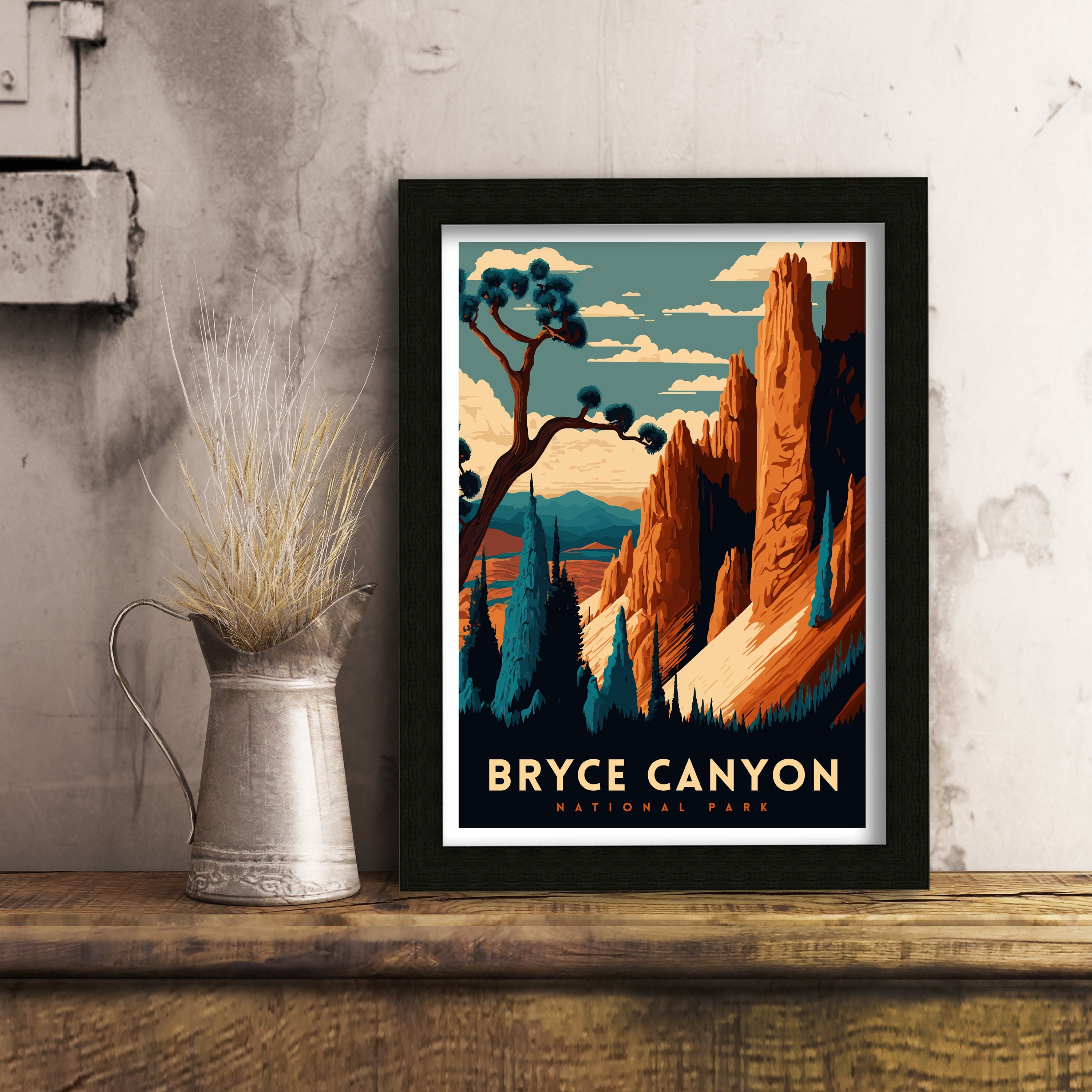 Bryce Canyon National Park Art Print | Utah Travel Poster