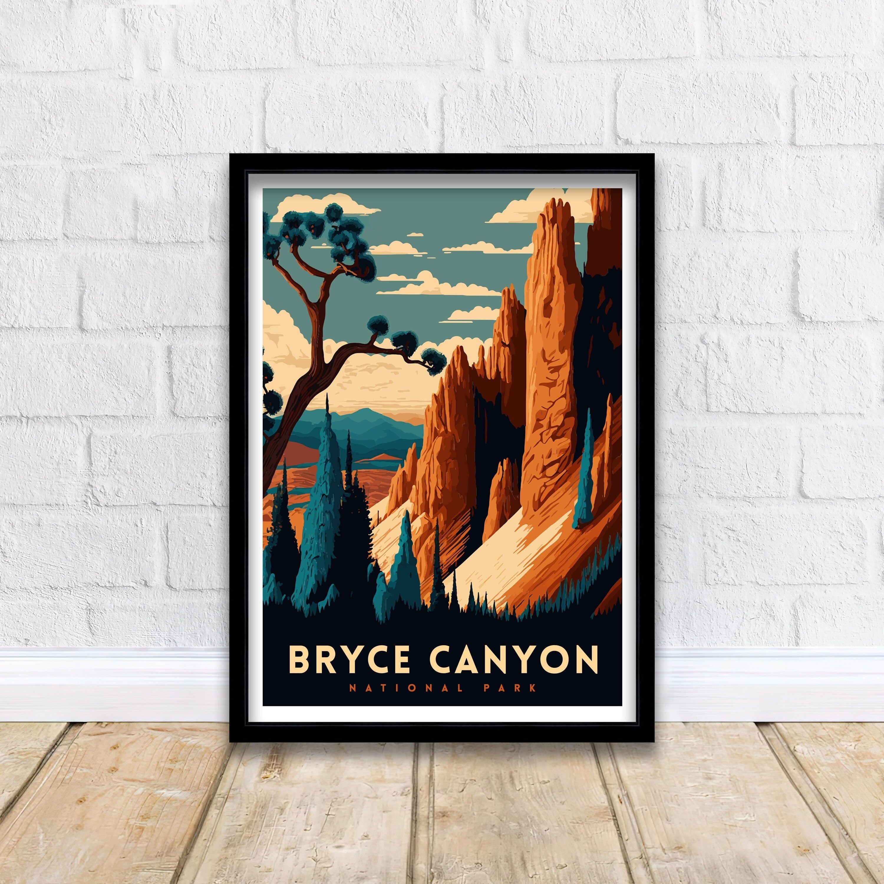 Bryce Canyon National Park Art Print | Utah Travel Poster