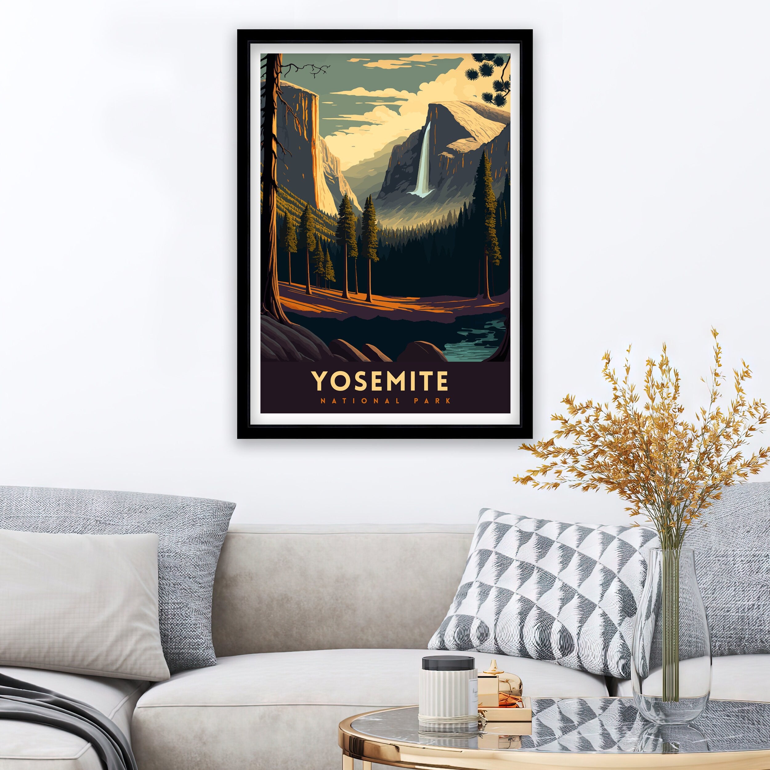 Yosemite National Park Art Print | Adventure Travel Poster