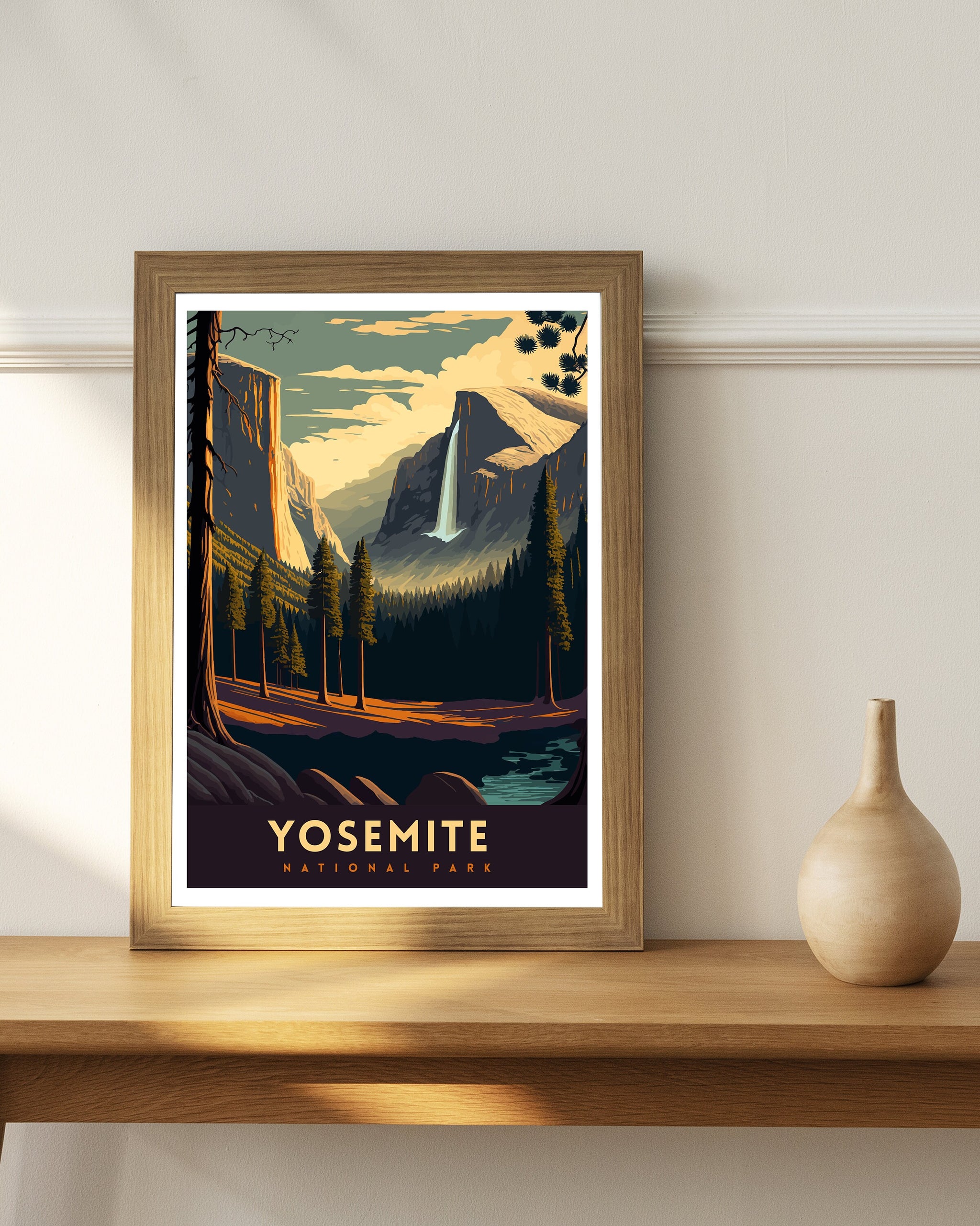 Yosemite National Park Art Print | Adventure Travel Poster