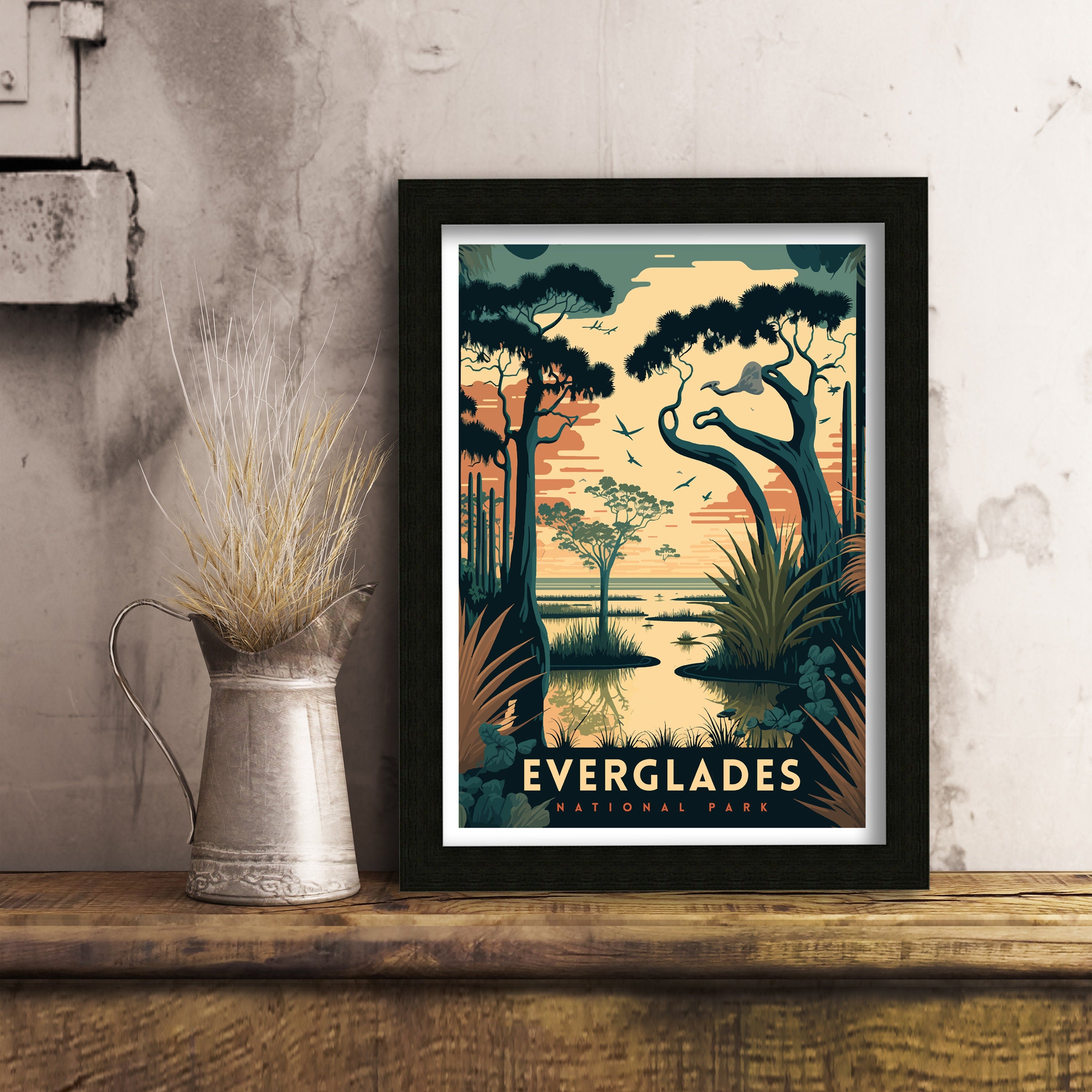 Everglades National Park Travel Poster | Cypress Swamp Art Print