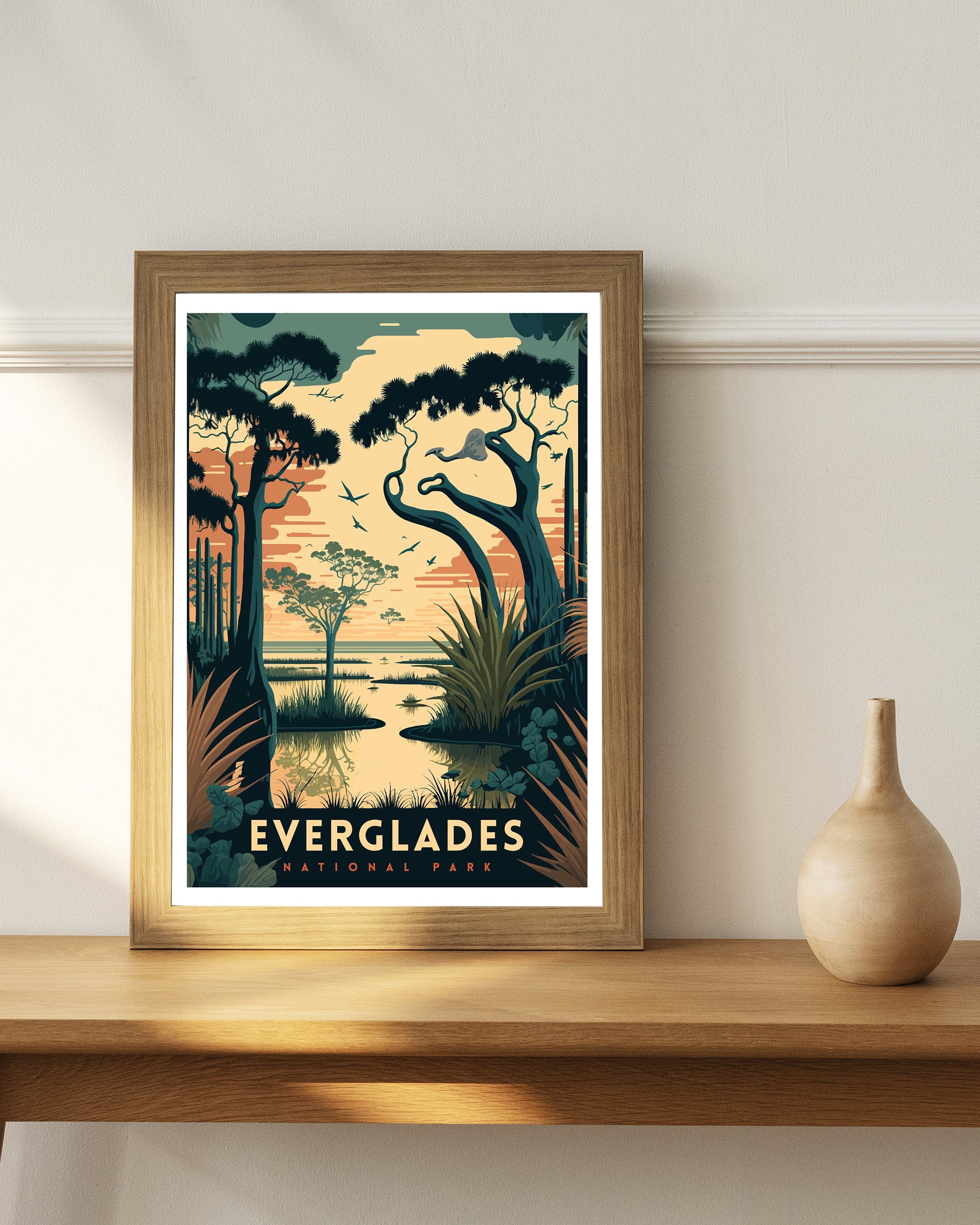 Everglades National Park Travel Poster | Cypress Swamp Art Print