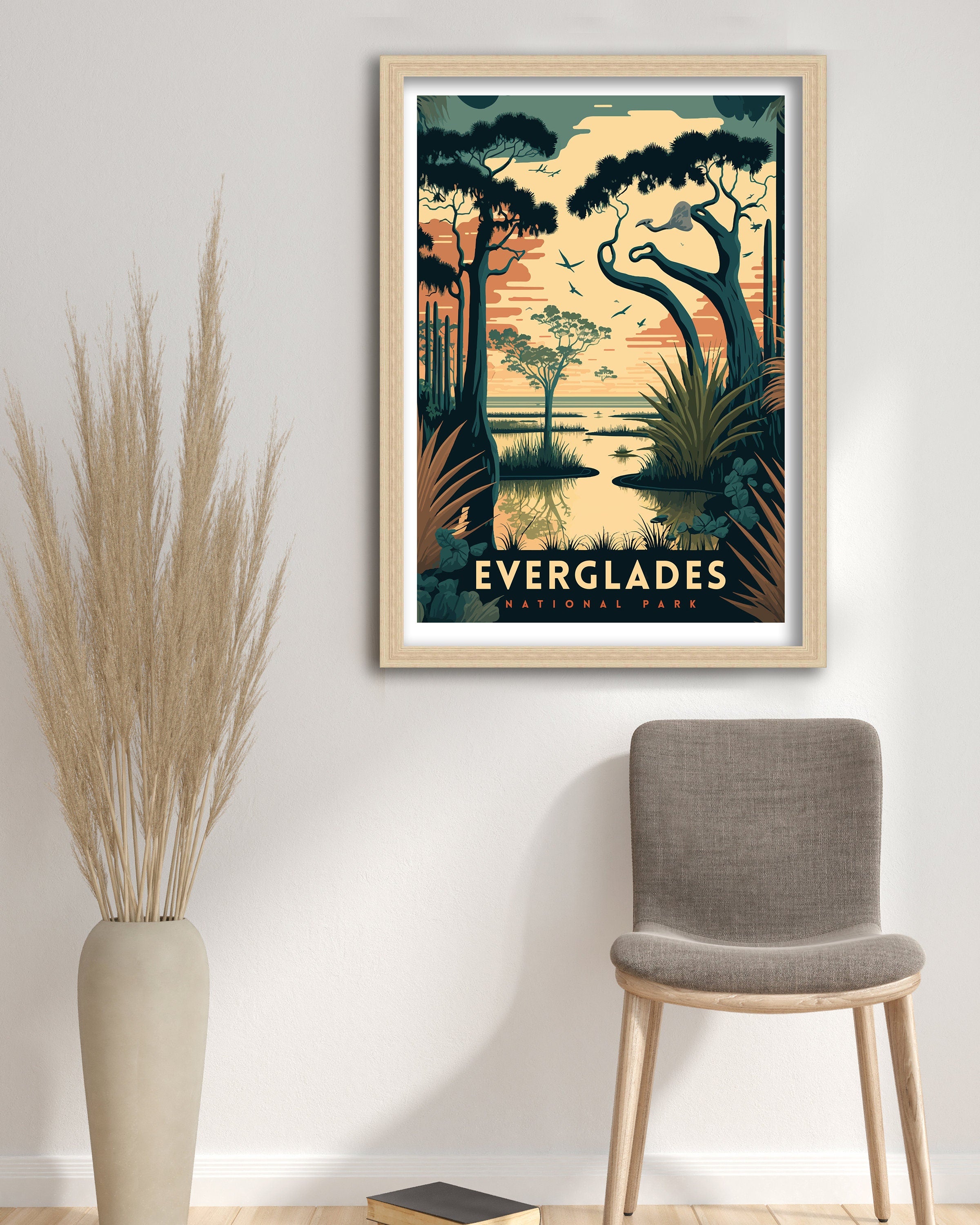 Everglades National Park Travel Poster | Cypress Swamp Art Print