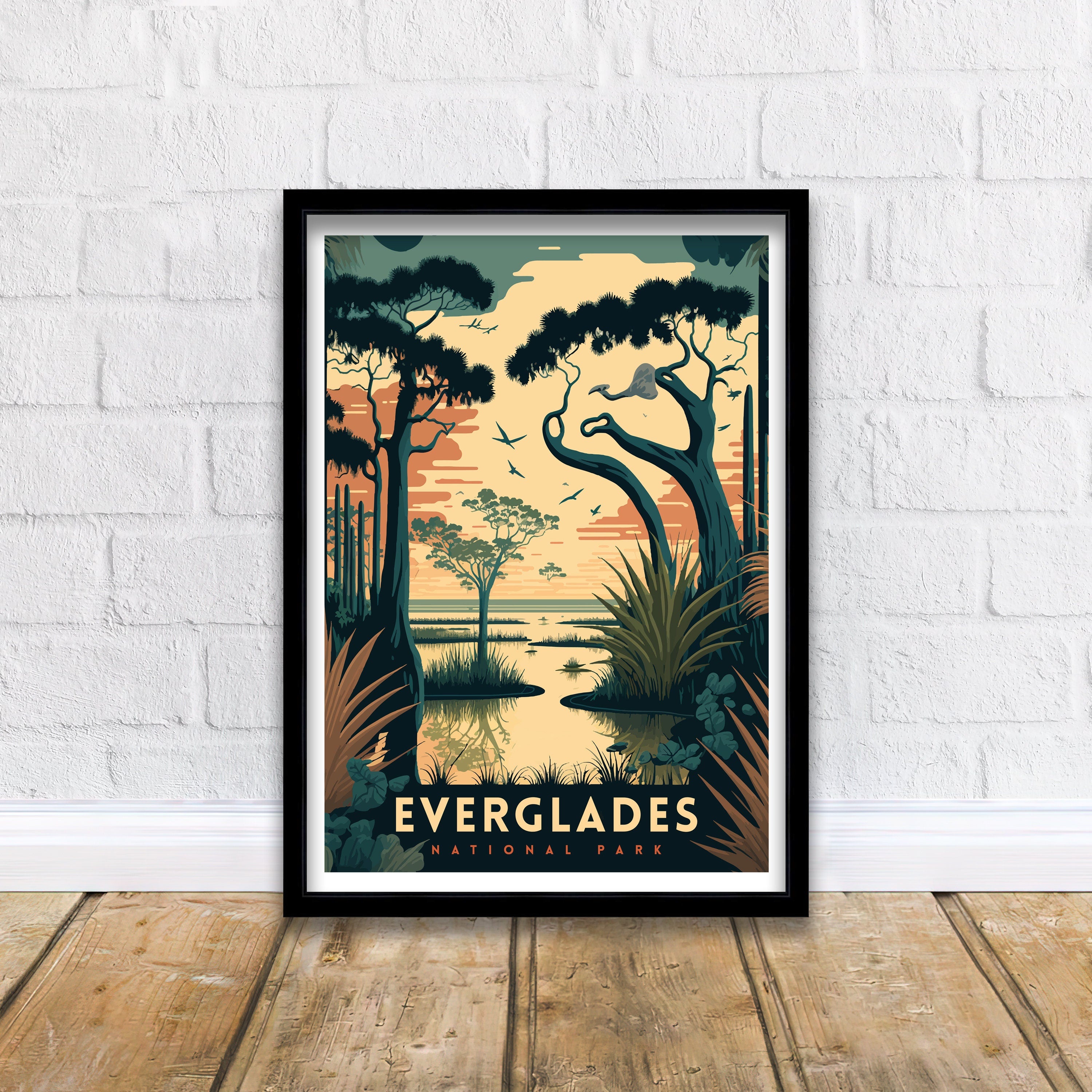 Everglades National Park Travel Poster | Cypress Swamp Art Print