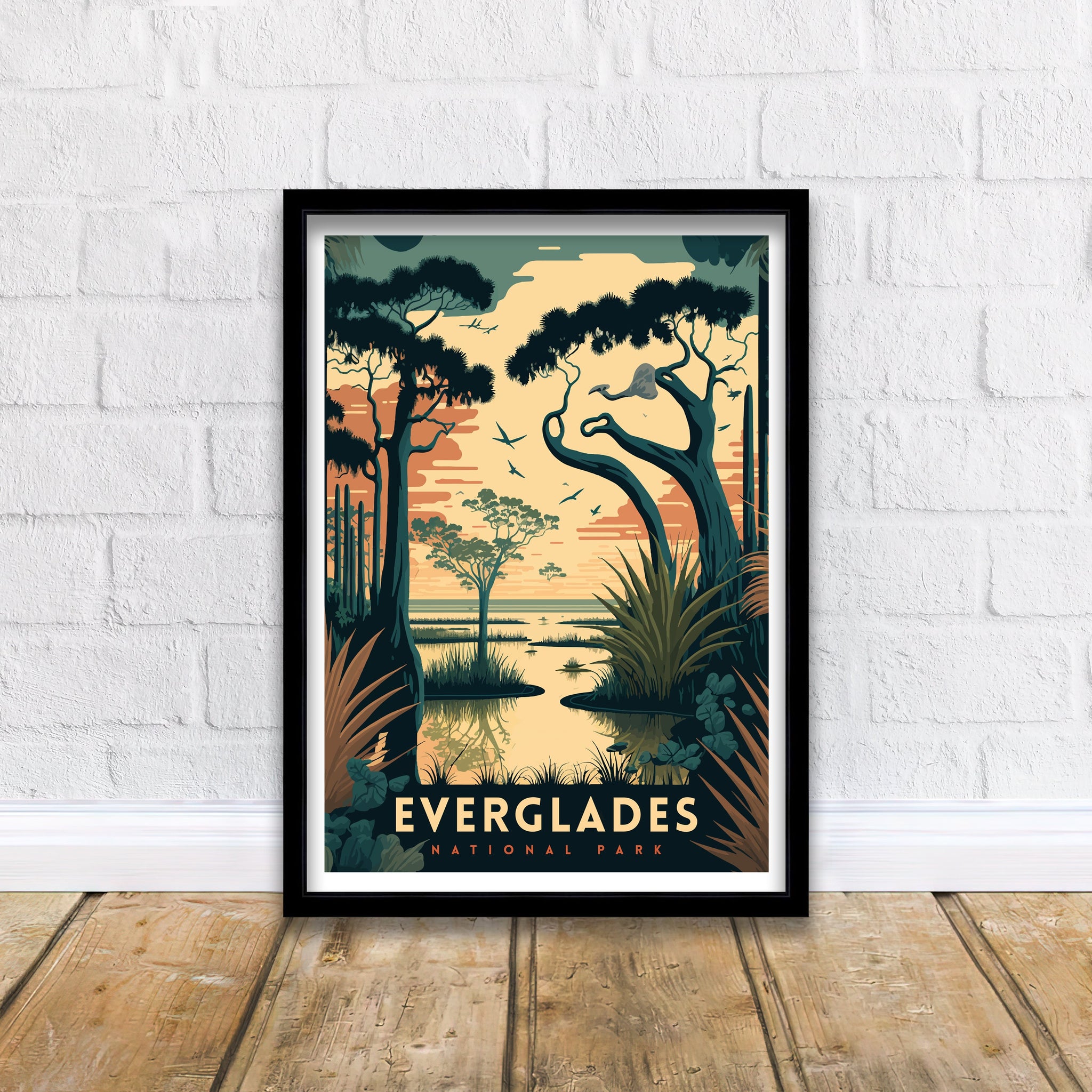Everglades National Park Travel Poster | Cypress Swamp Art Print
