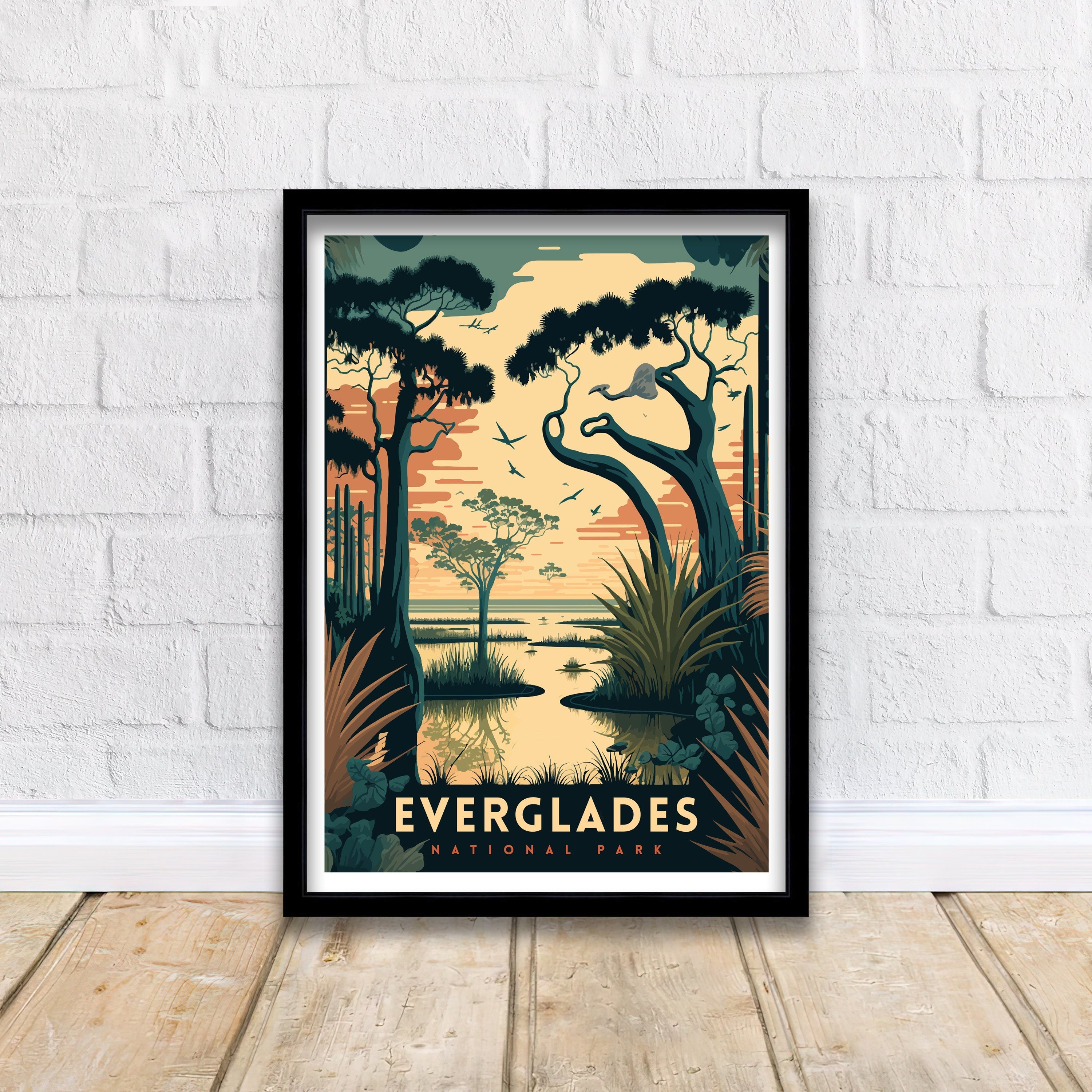 Everglades National Park Travel Poster | Cypress Swamp Art Print