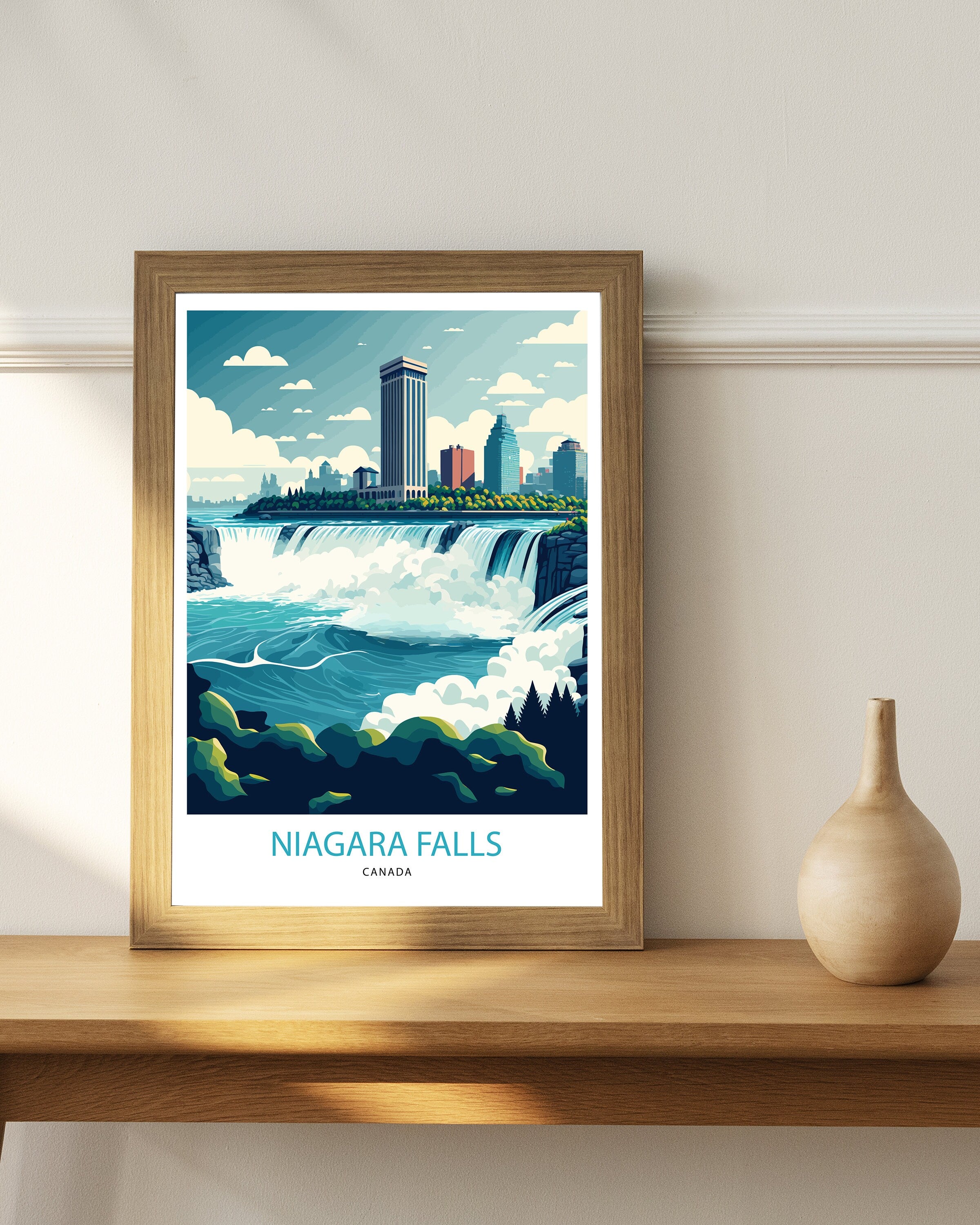 Niagara Falls Canada Travel Poster Print | Wall Art