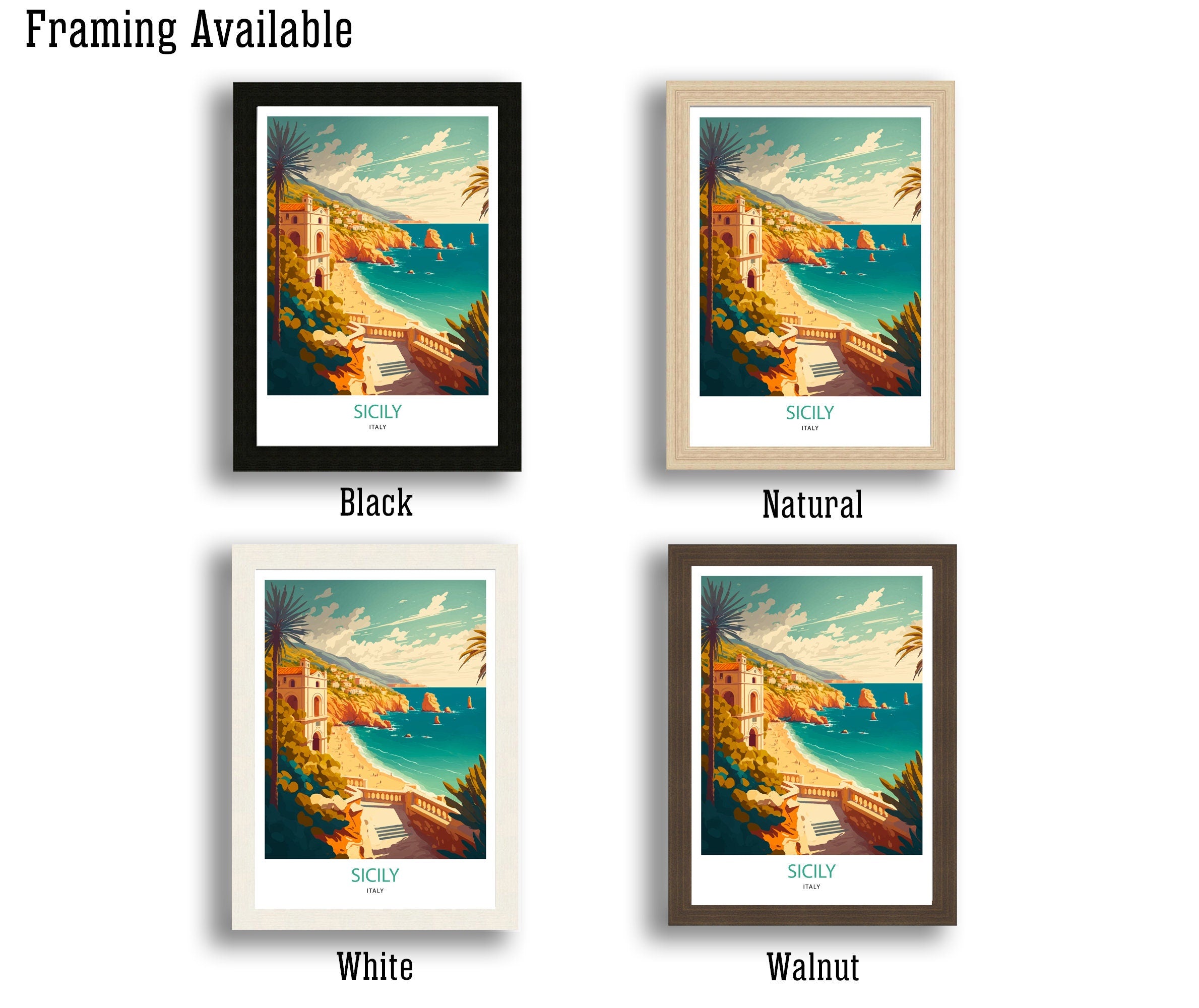 Sicily Travel Poster