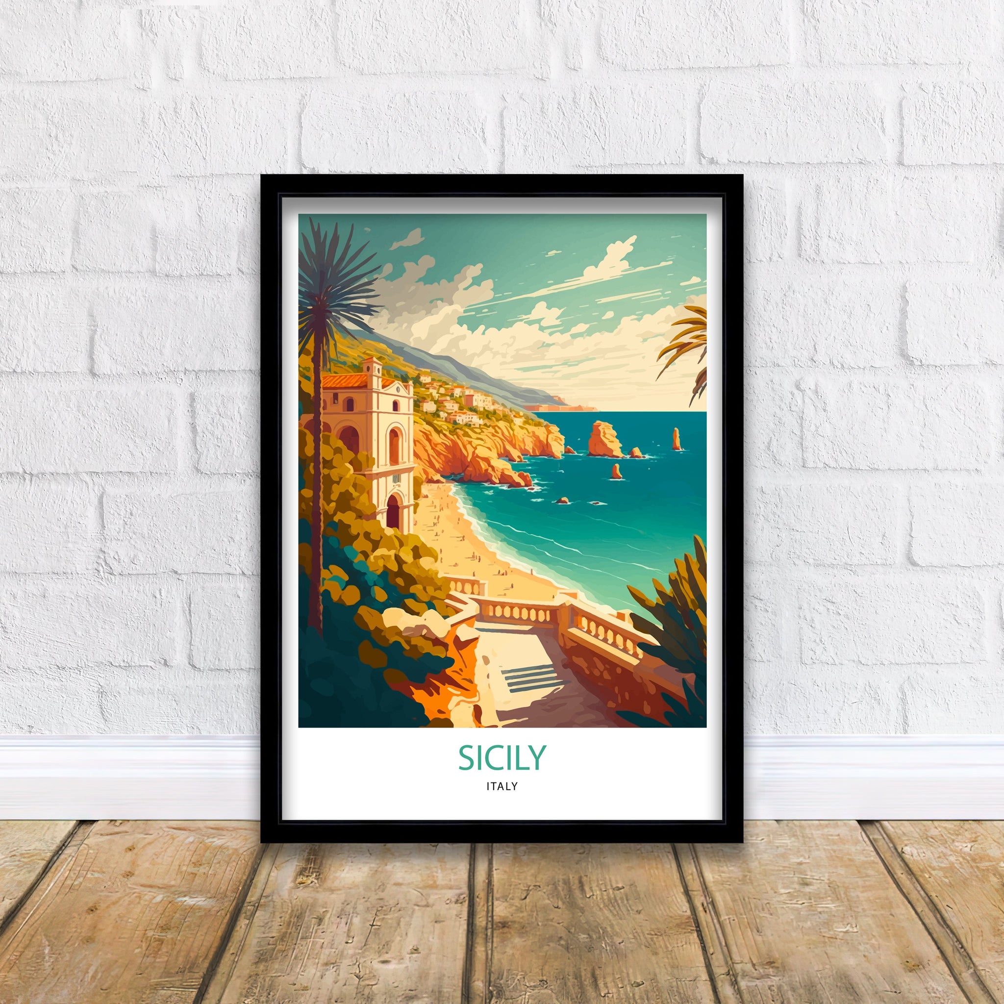 Sicily Travel Poster