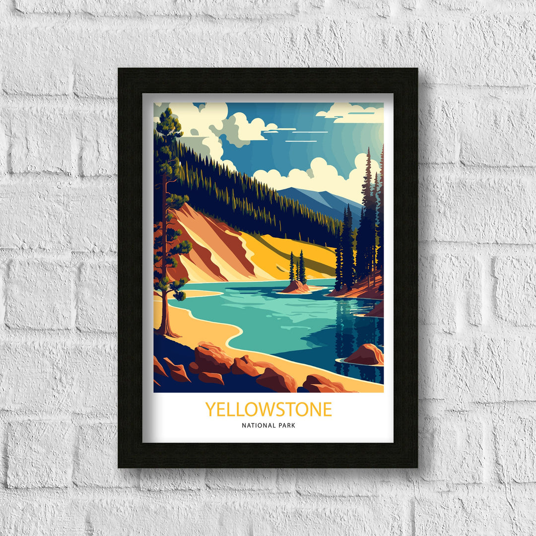 Yellowstone National Park Travel Poster